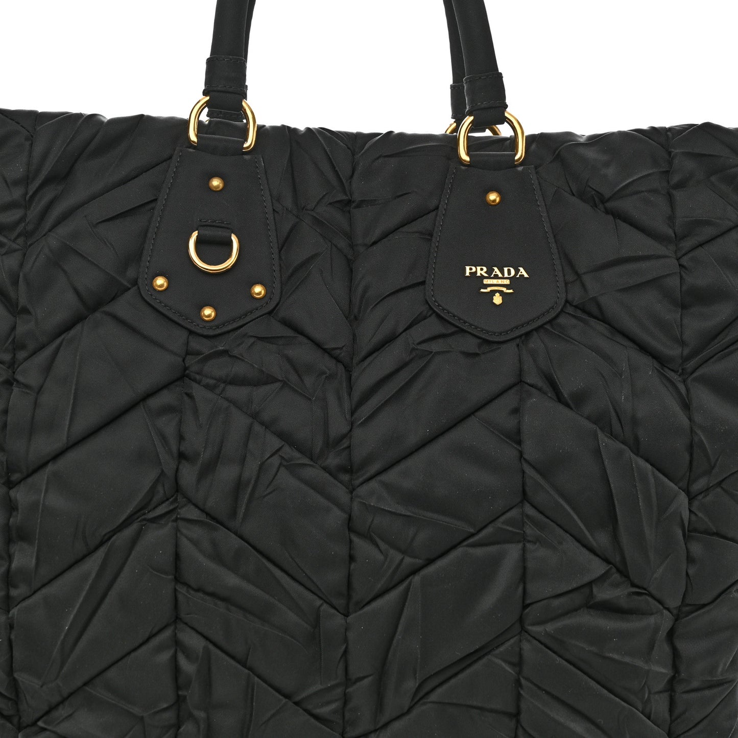 Tessuto Nylon Gaufre Tote Black