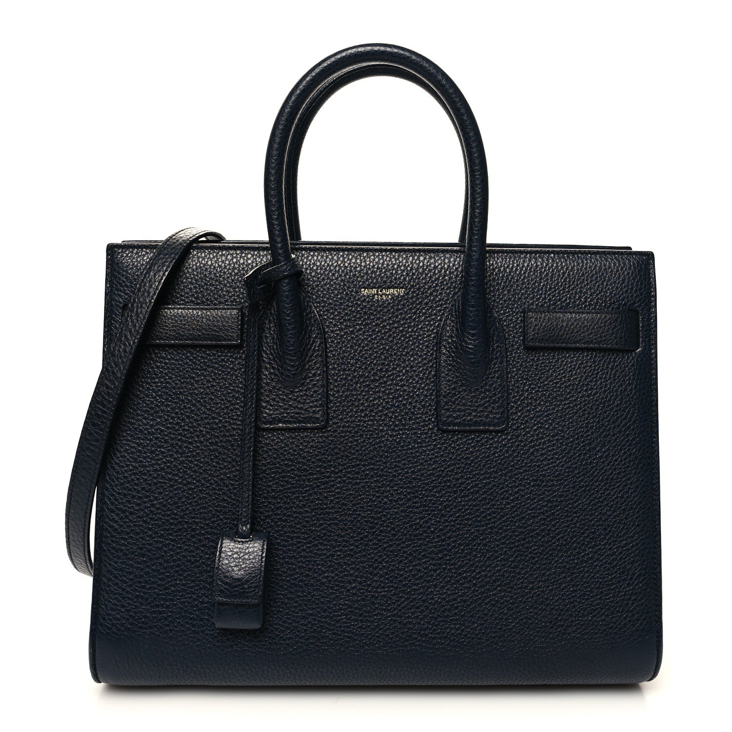 Saint Laurent Grained Calfskin Small Sac De Jour Navy 1 of 13