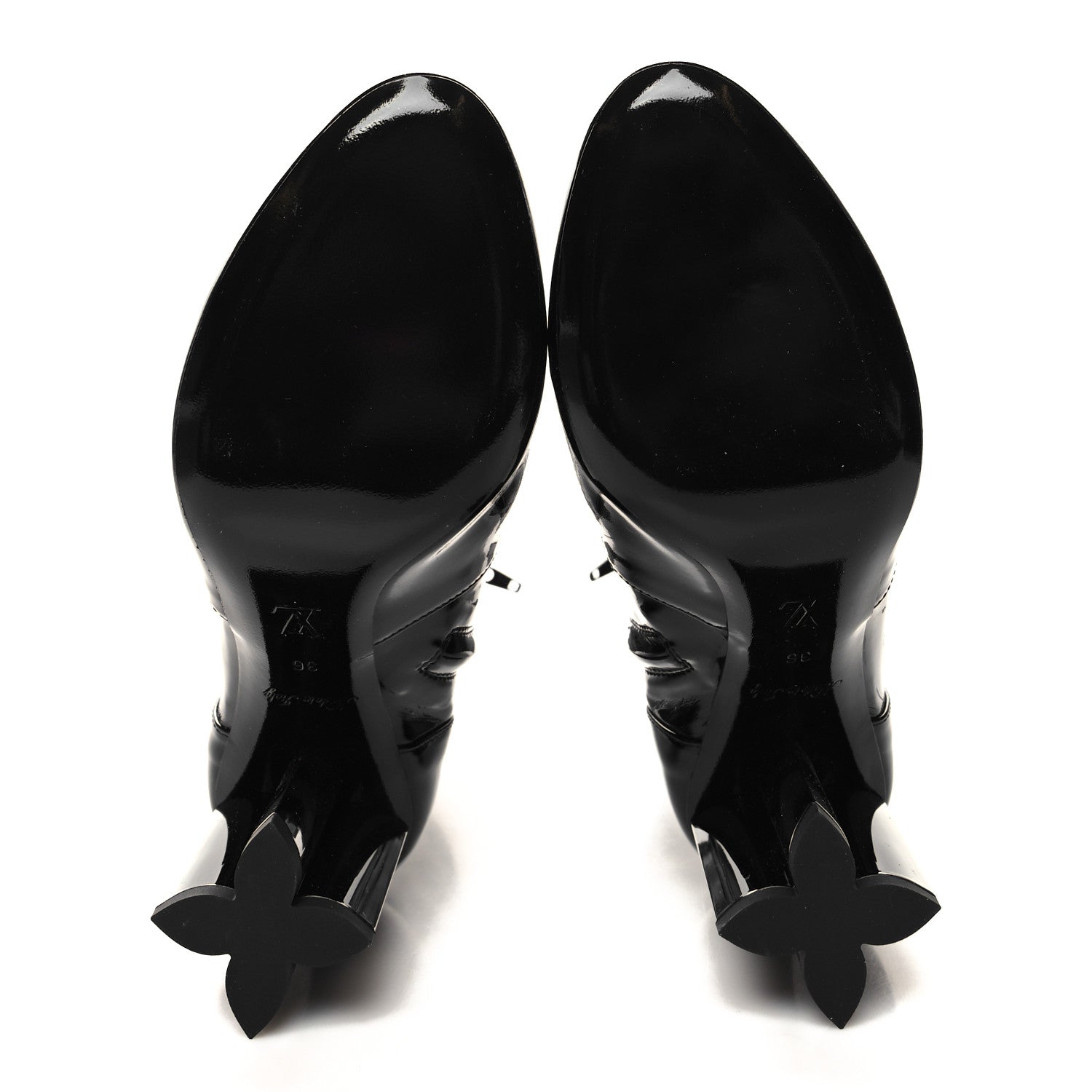 Louis Vuitton Patent Uniformes Silhouette Ankle Boots 36 Black 5 of 7