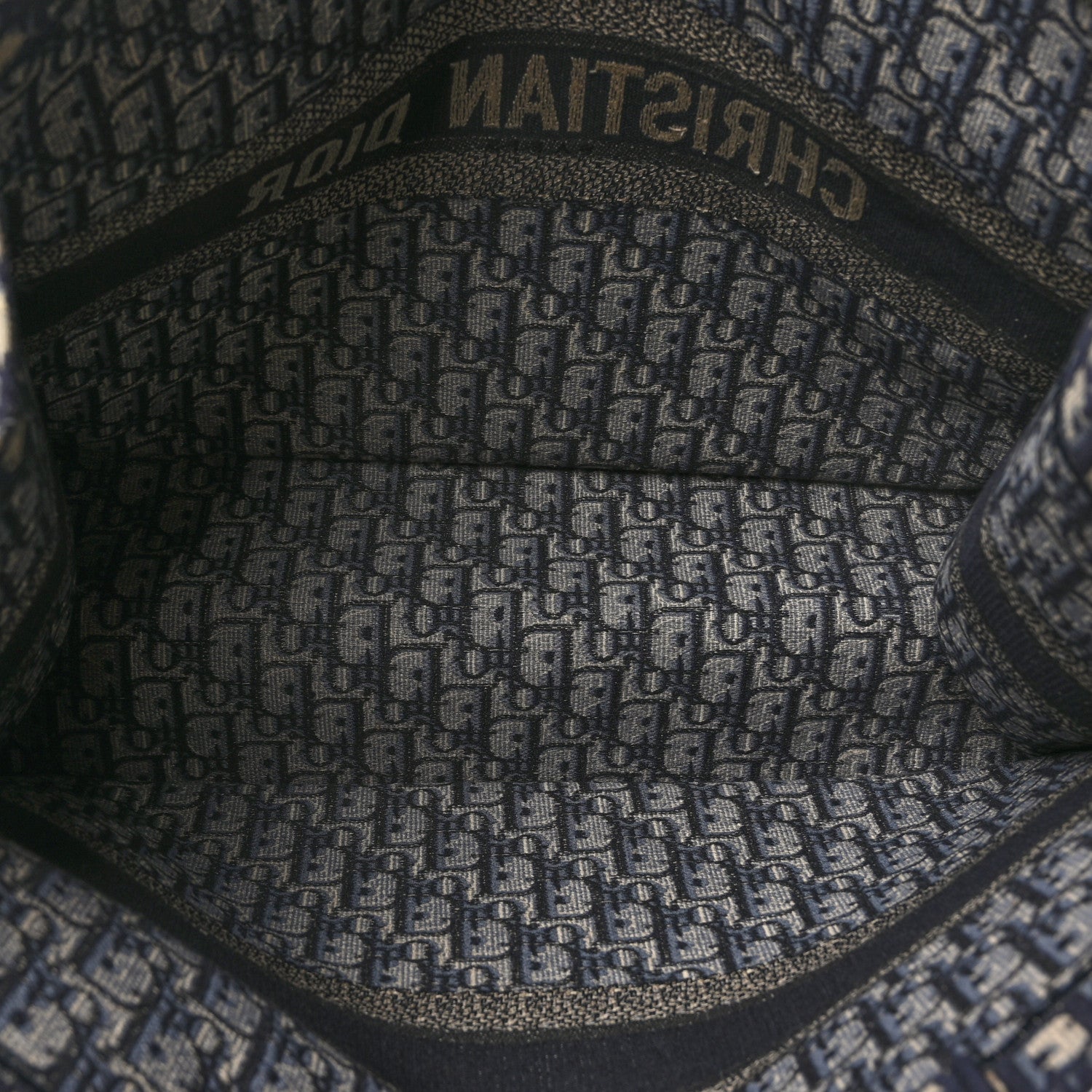 Christian Dior Oblique Large Book Tote Blue Multicolor 5 of 10