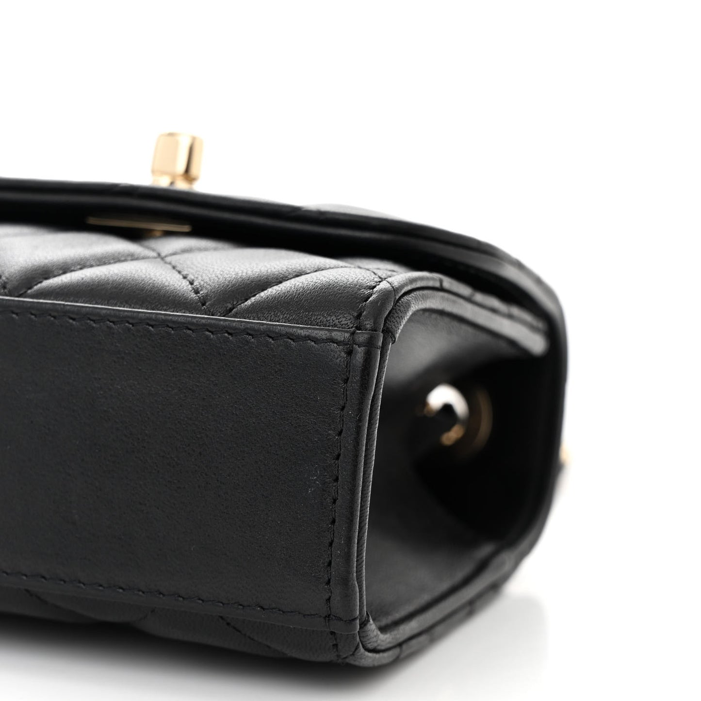 Lambskin Quilted Mini Trendy CC Chain Wallet Black
