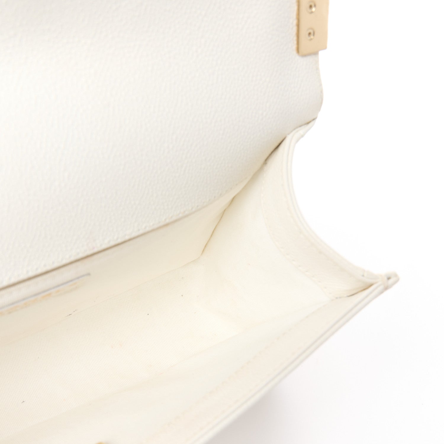 Chanel Caviar Quilted Medium Boy Flap White 11 of 12