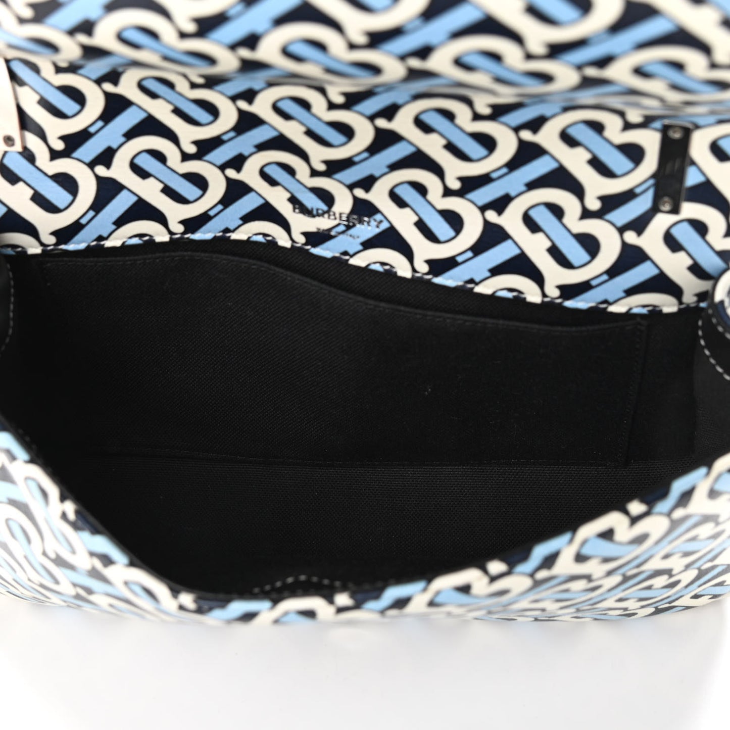 Lambskin Quilted Monogram TB Print Small Lola Bag Cobalt Black