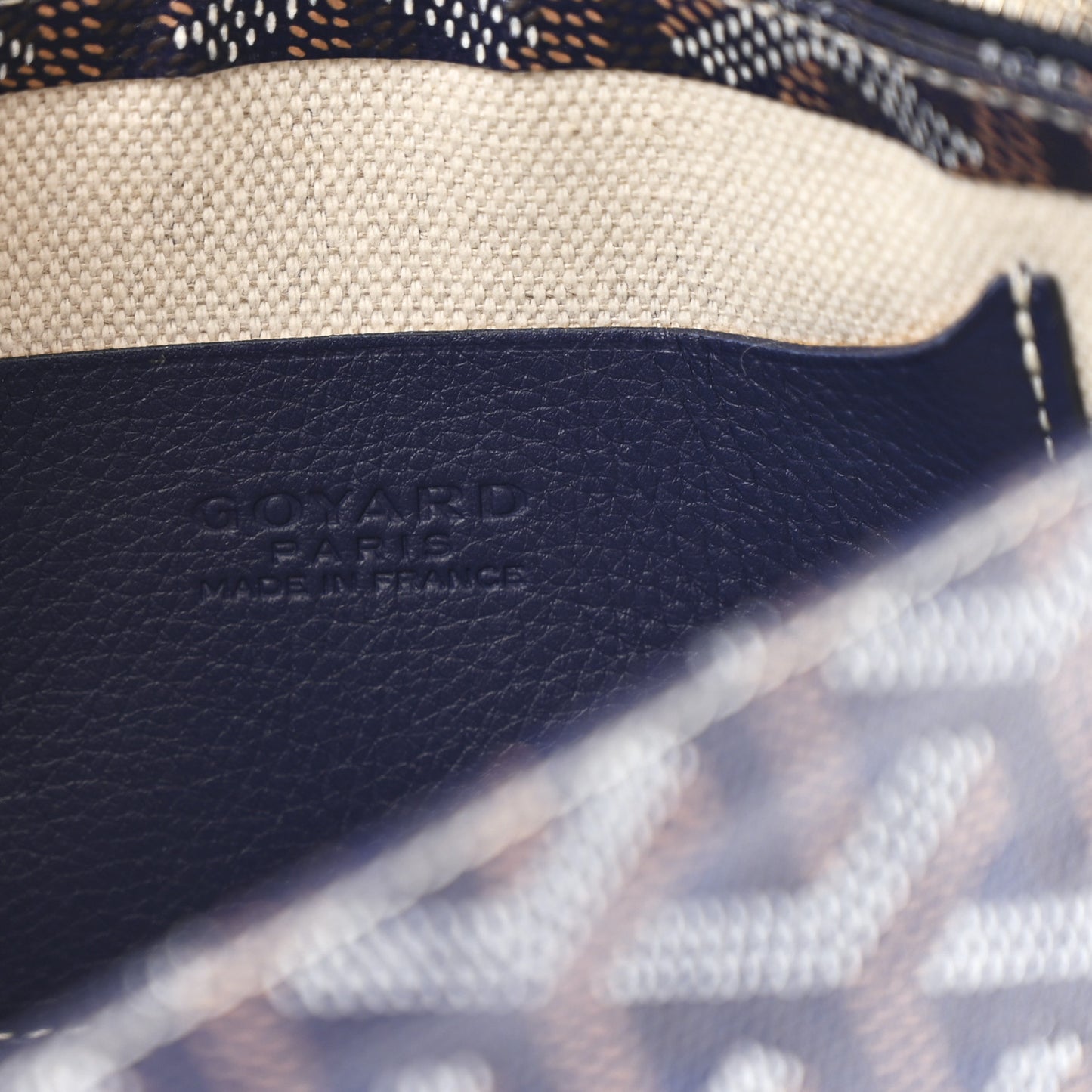 Goyardine Plumet Wallet Clutch Navy