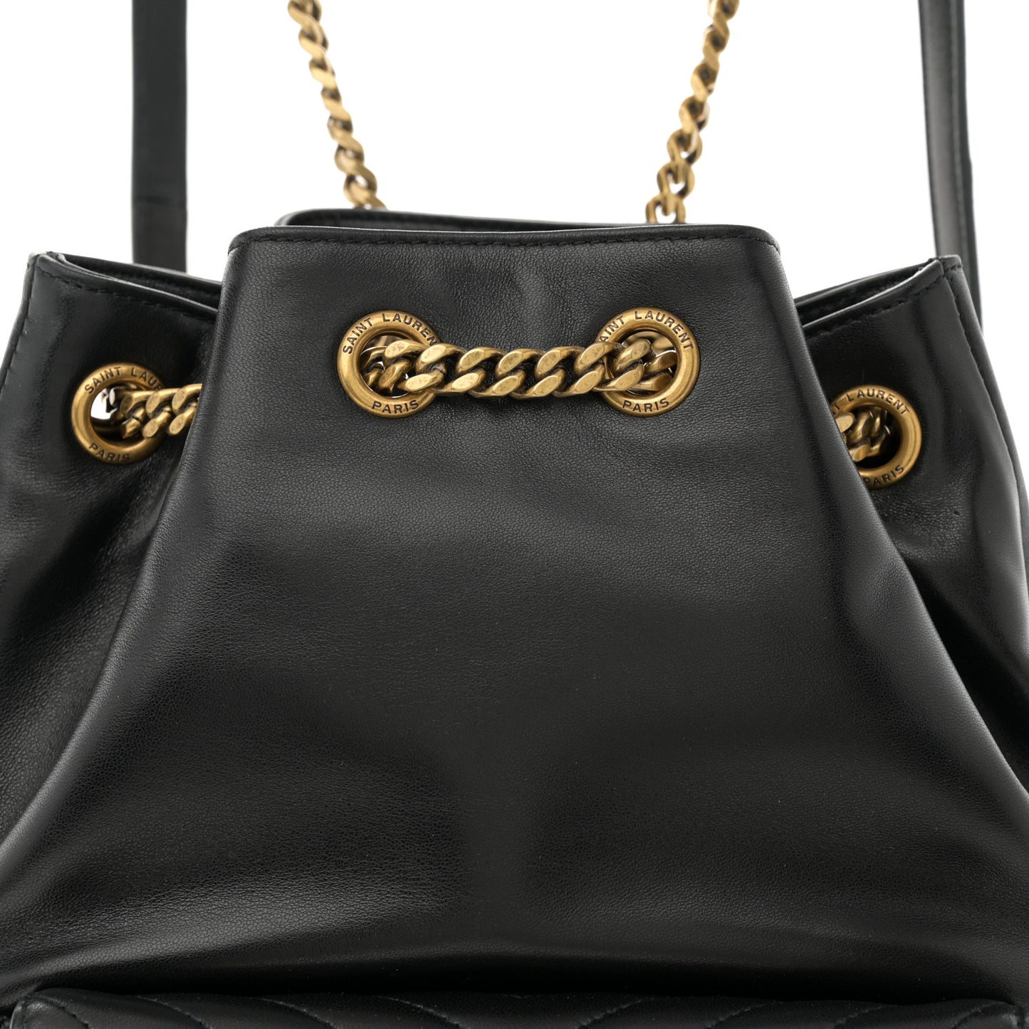 Lambskin Matelasse Monogram Joe Backpack Black