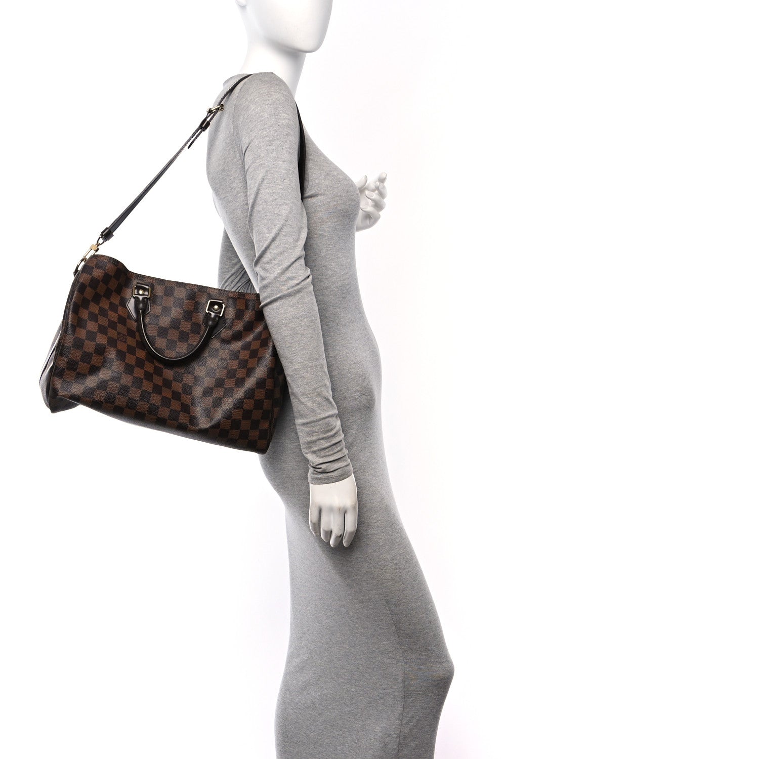 Louis Vuitton Damier Ebene Speedy Bandouliere 35 2 of 9