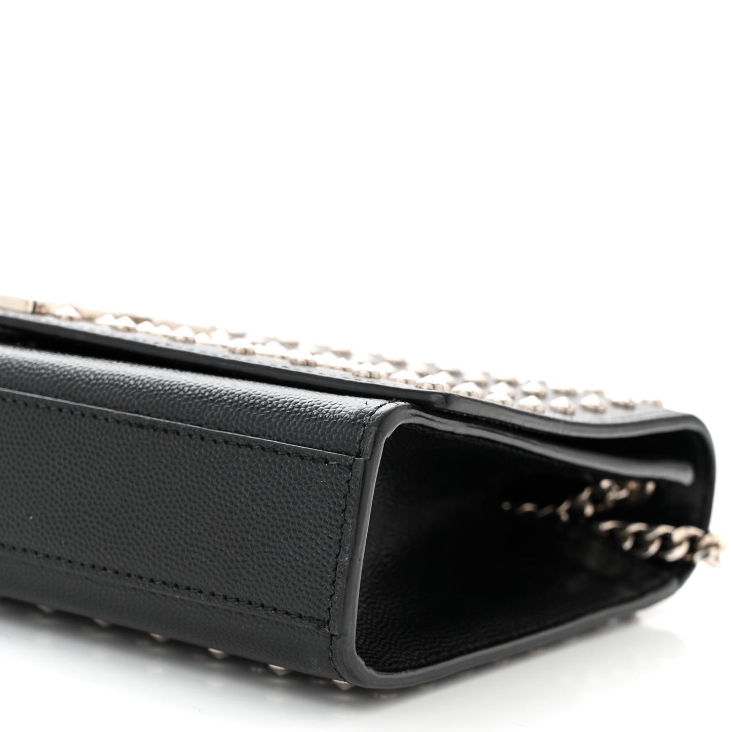 Grain De Poudre Studded Medium Monogram Kate Satchel Black