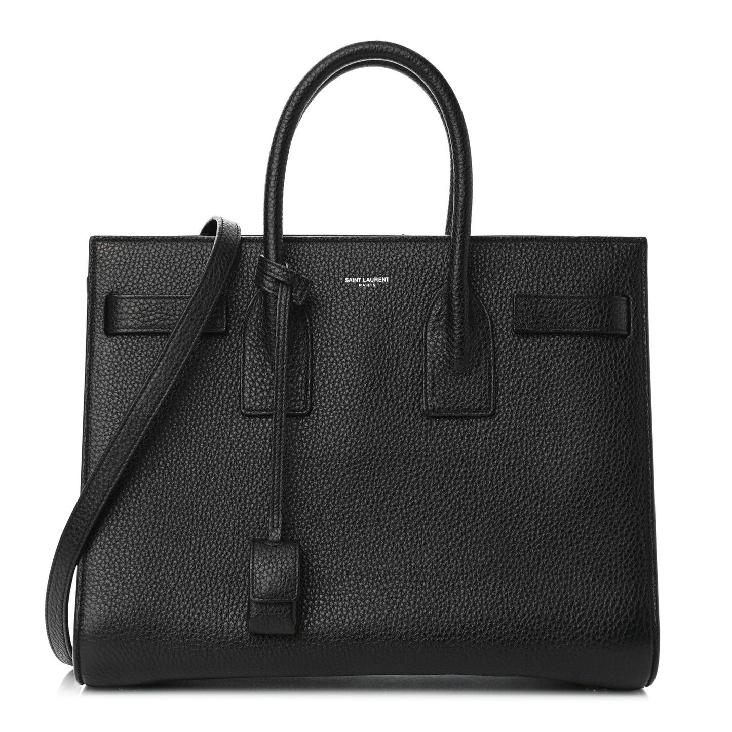 Grained Calfskin Small Sac De Jour Black