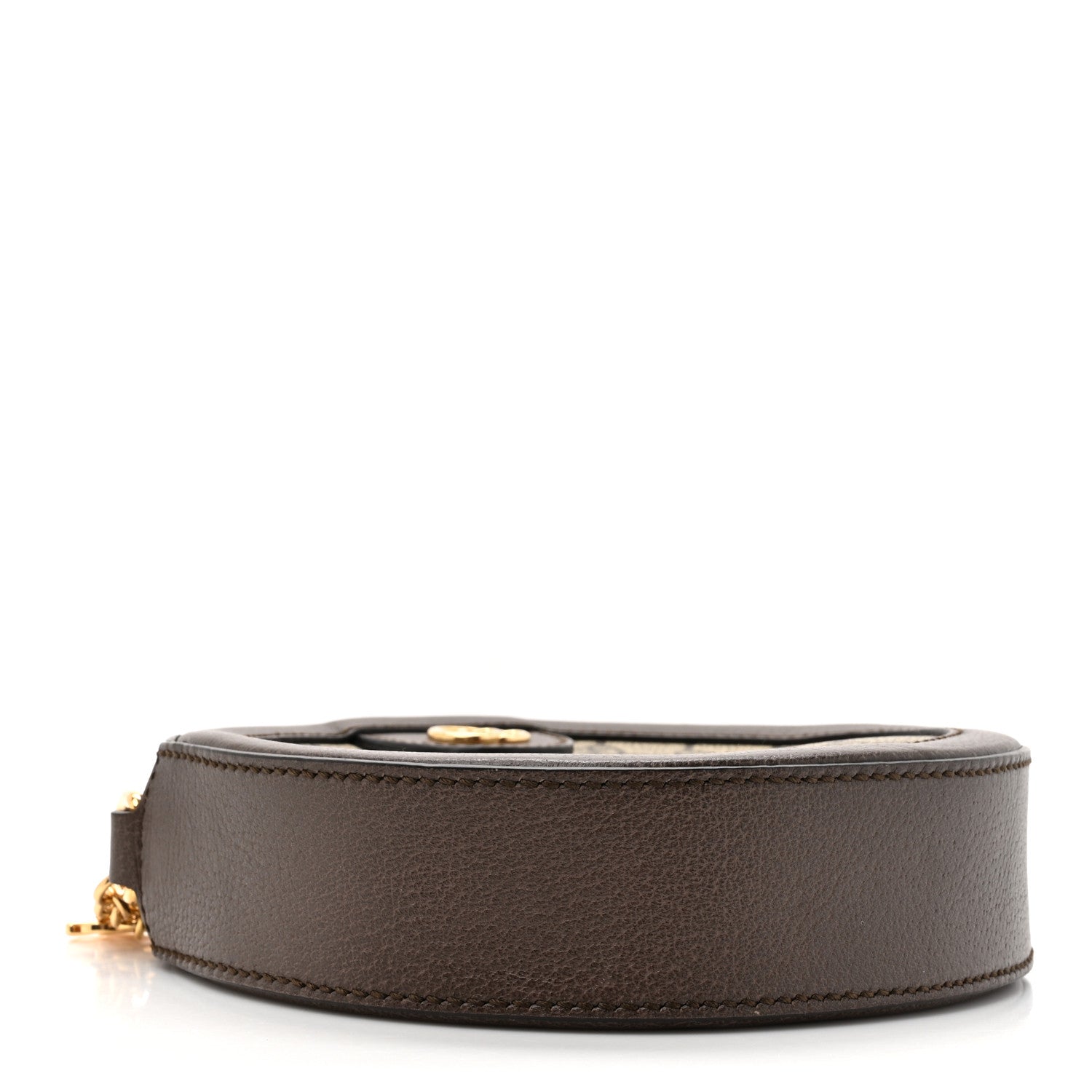Gucci GG Supreme Monogram Web Mini Ophidia Round Shoulder Bag Brown 4 of 12