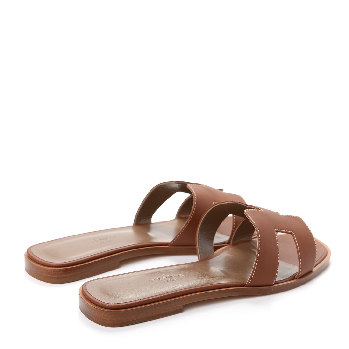 Box Calfskin Oran Sandals 38.5 Gold