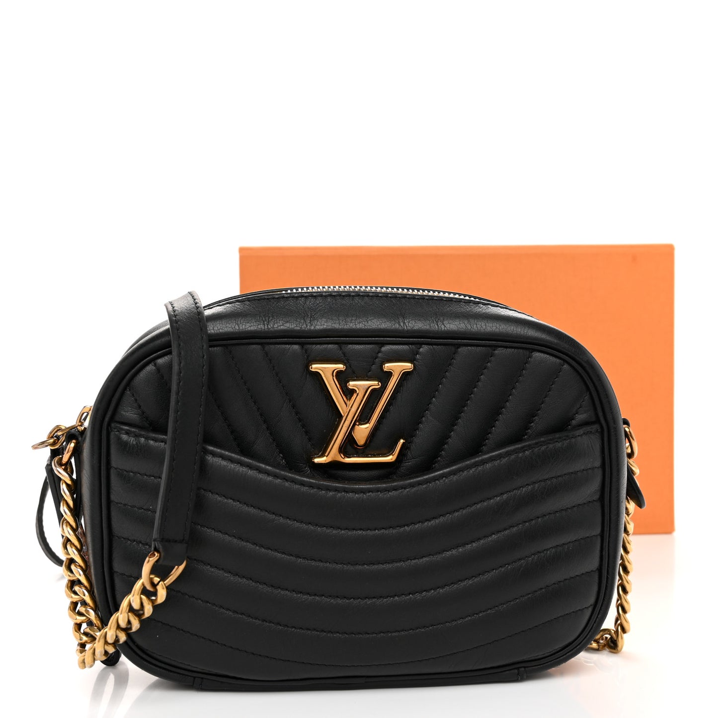 Calfskin New Wave Camera Bag Black