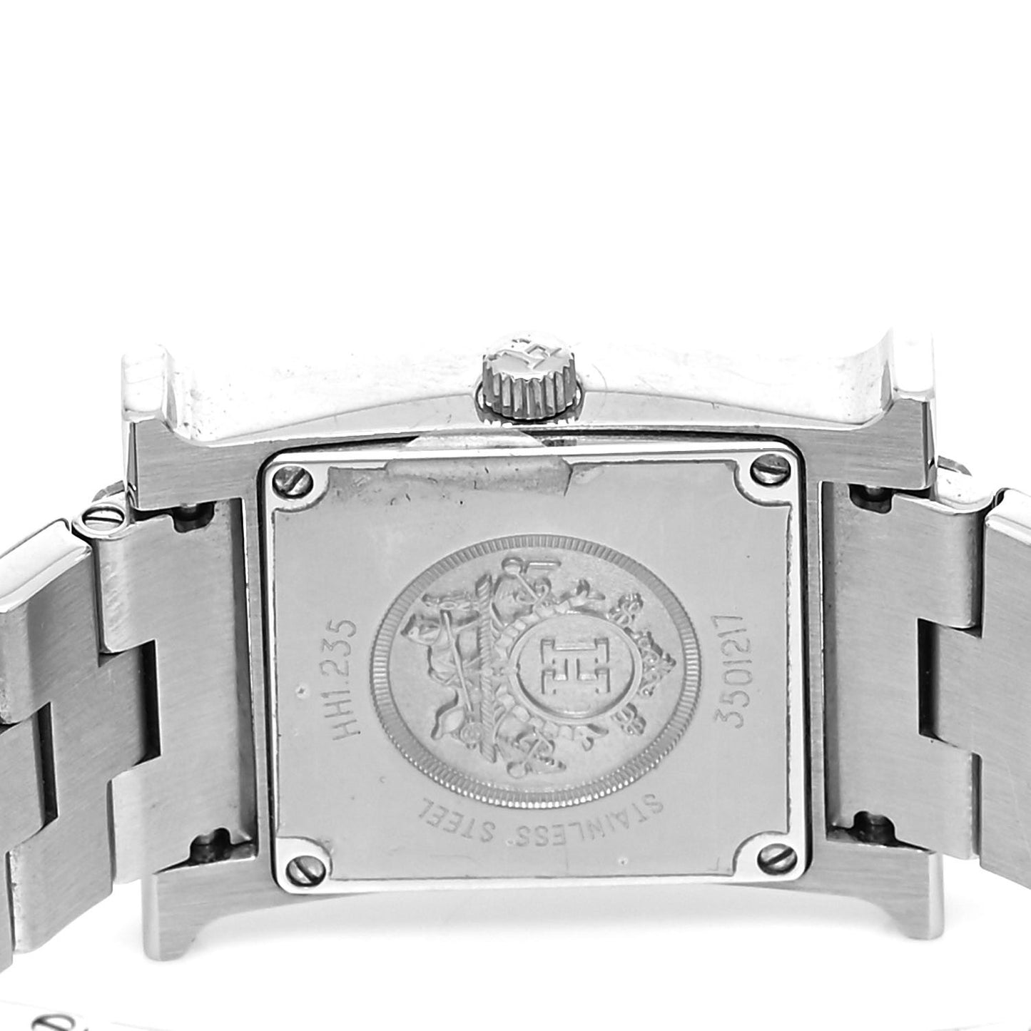 Stainless Steel Diamond Bezel Mother of Pearl 21mm Heure H Hour Quartz Watch