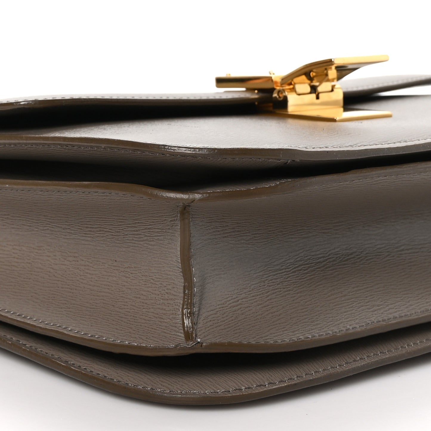 Liege Calfskin Medium Classic Box Flap Bag Taupe