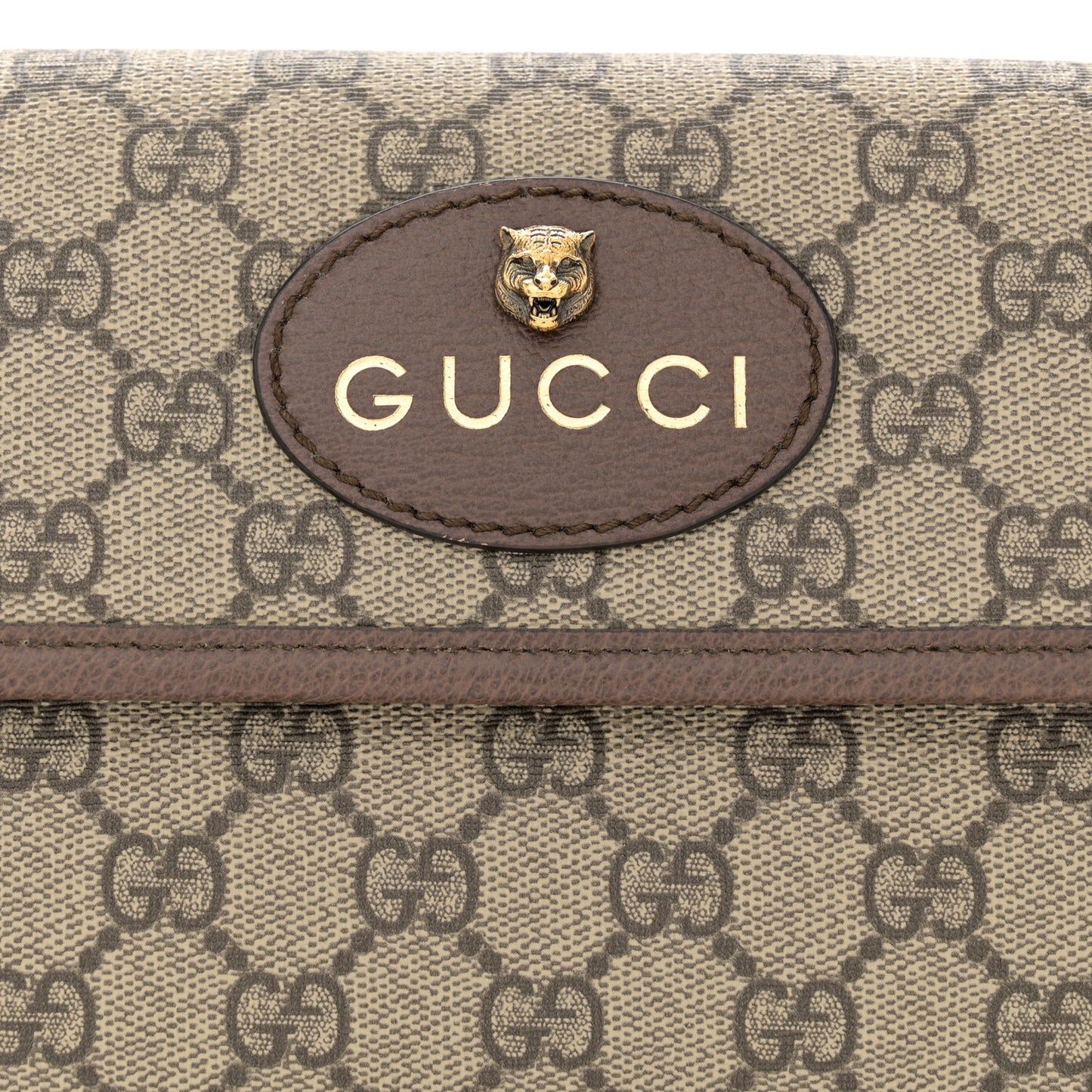 GG Supreme Monogram Neo Vintage Web Belt Bag Brown