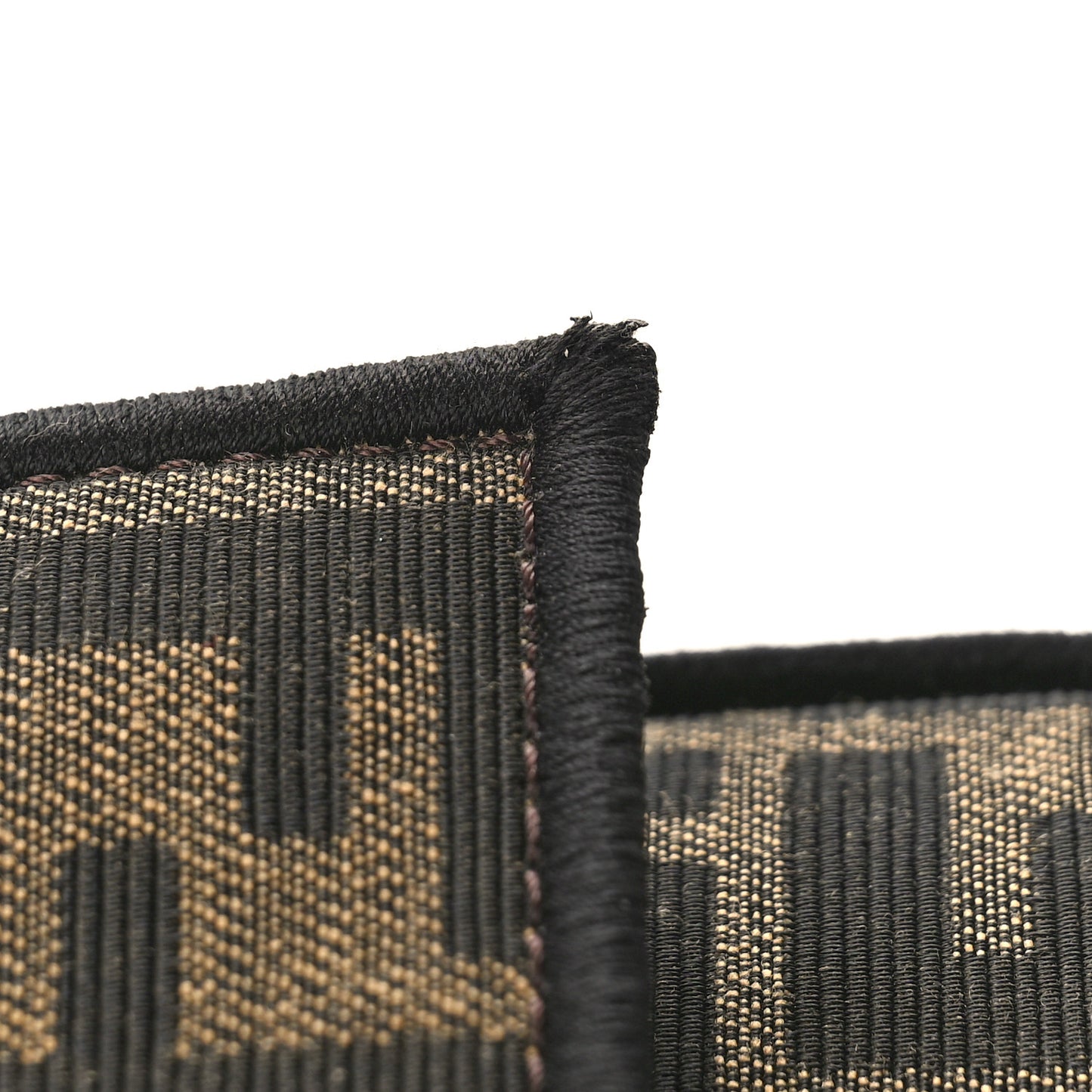 Fabric Jacquard FF 1974 Medium Baguette Tobacco Moro Black
