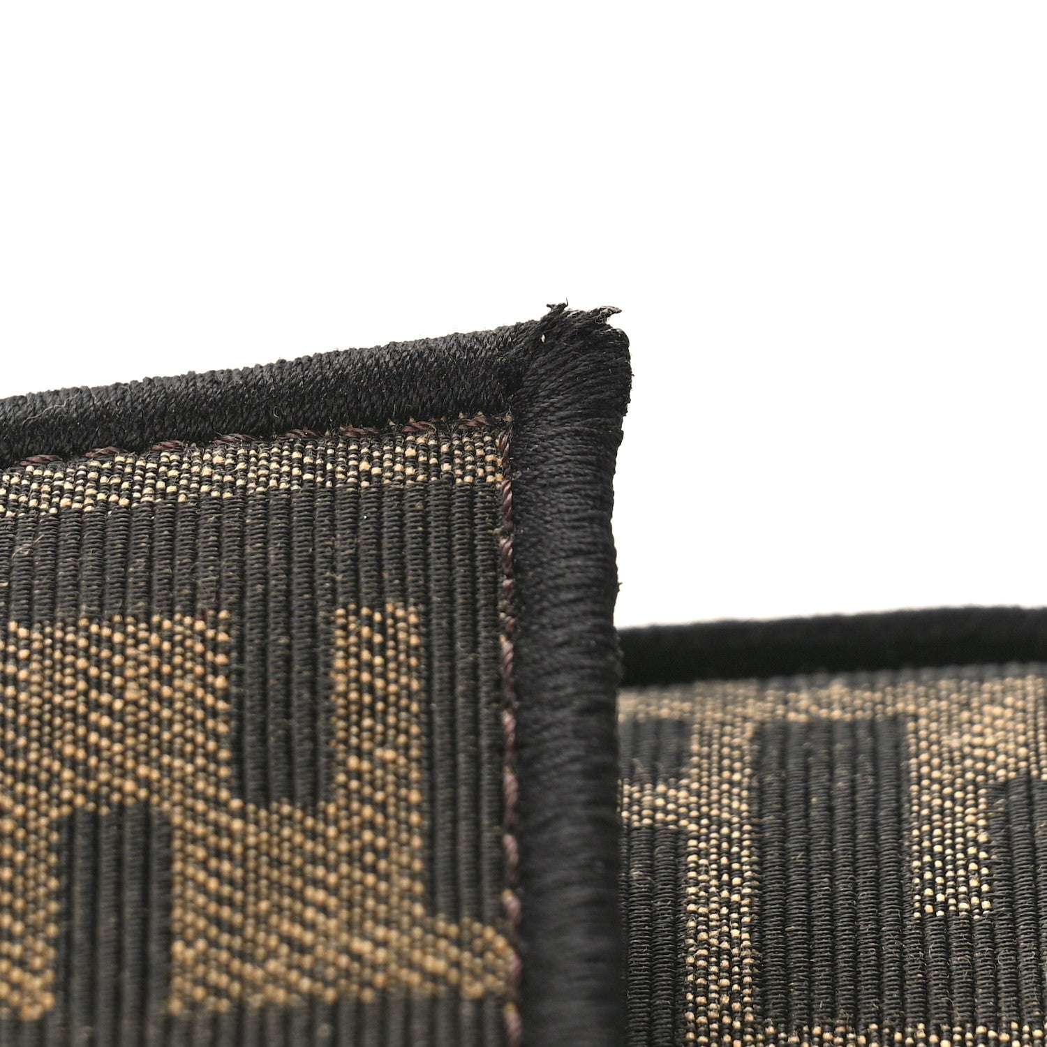 Fendi Fabric Jacquard FF 1974 Medium Baguette Tobacco Moro Black 19 of 19