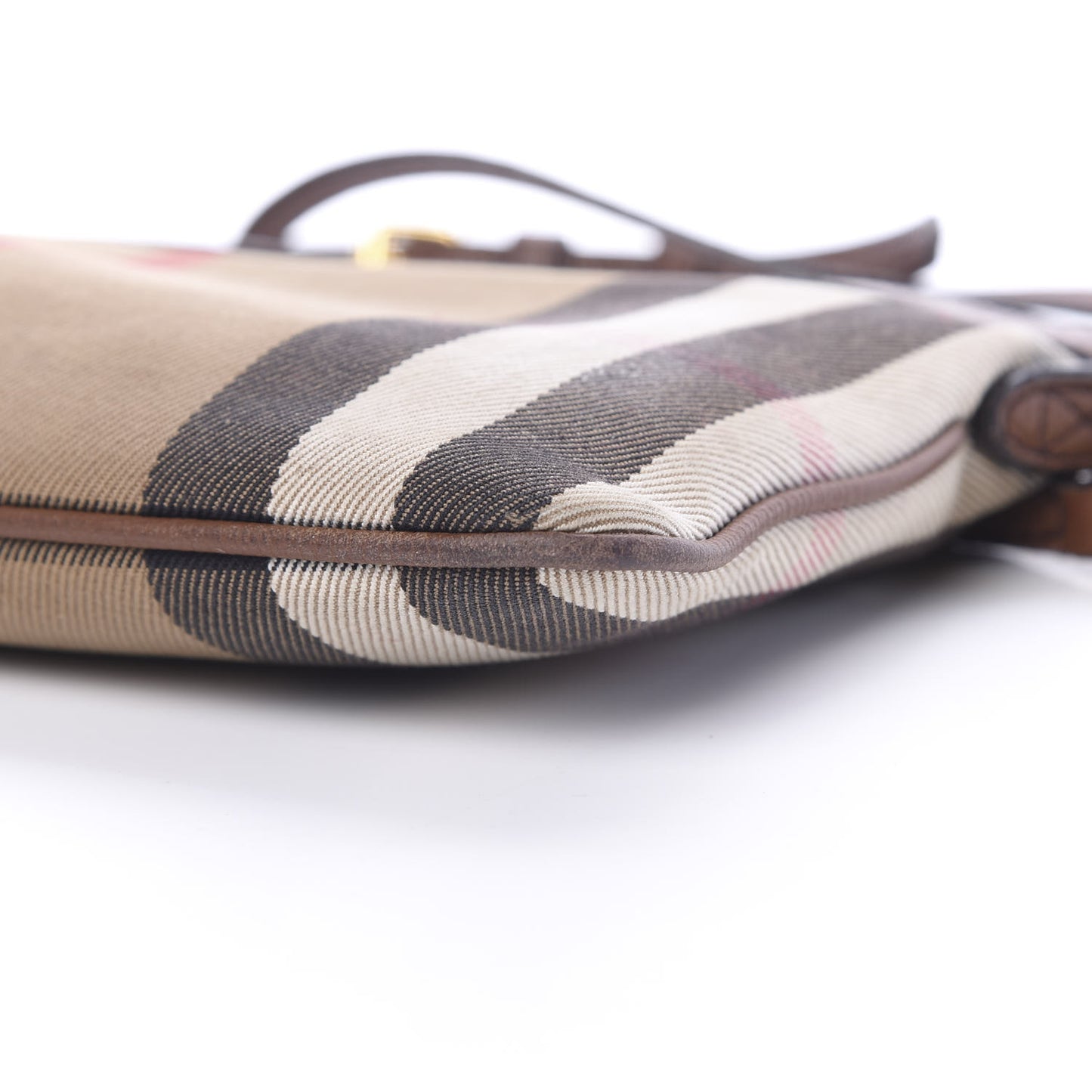 House Check Derby Peyton Crossbody Clutch Bag Tan