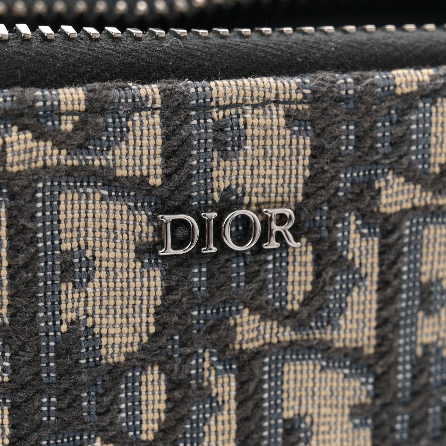 Christian Dior Oblique Pouch Navy Blue 6 of 12