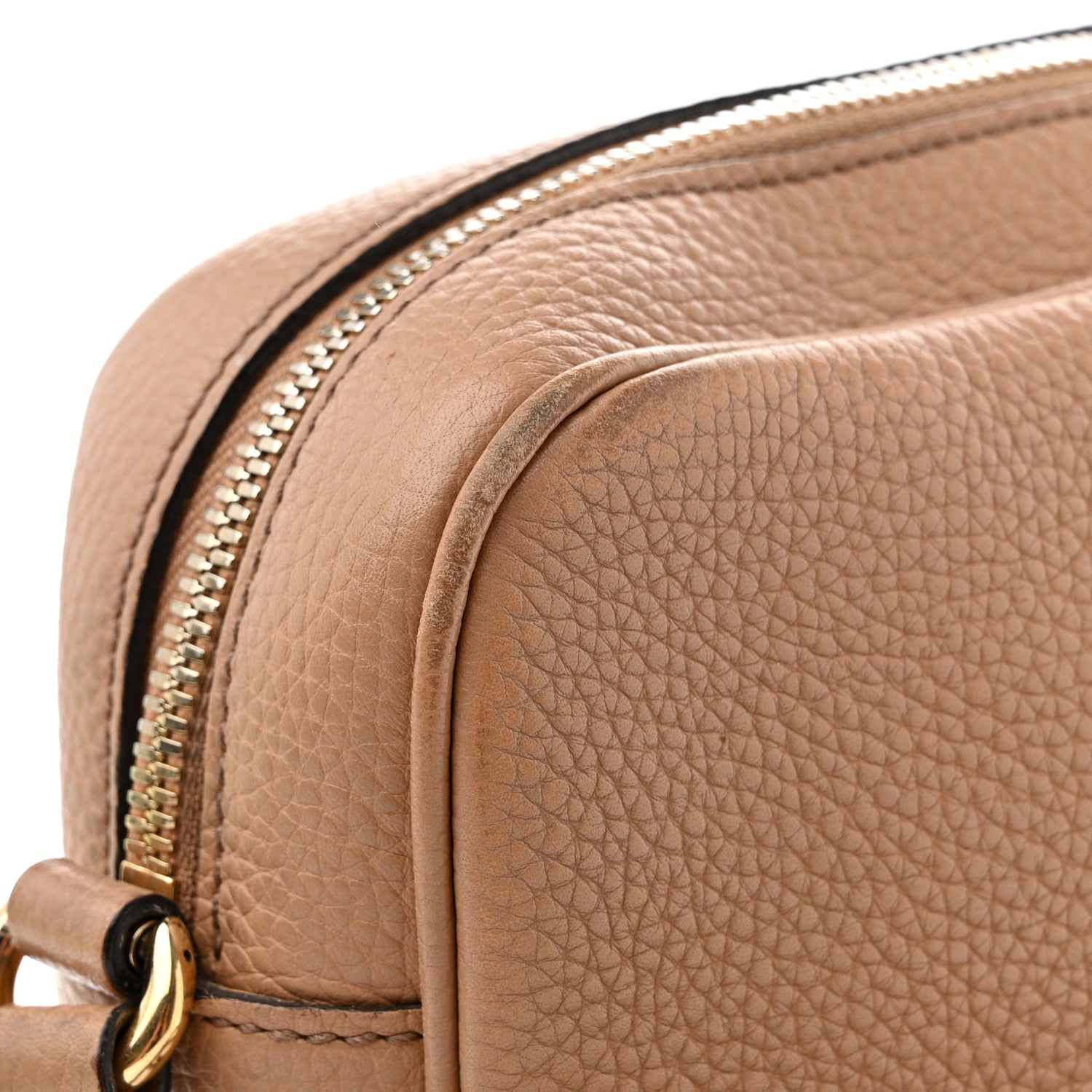 Gucci Pebbled Calfskin Small Soho Disco Bag Camelia 13 of 16