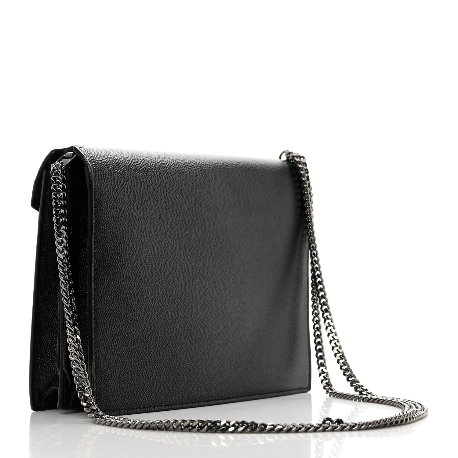 Saint Laurent Grain De Poudre Monogram Cassandra Clasp Bag Black 2 of 11