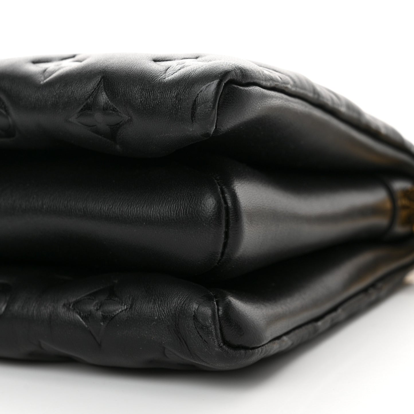 Lambskin Embossed Monogram Coussin PM Black