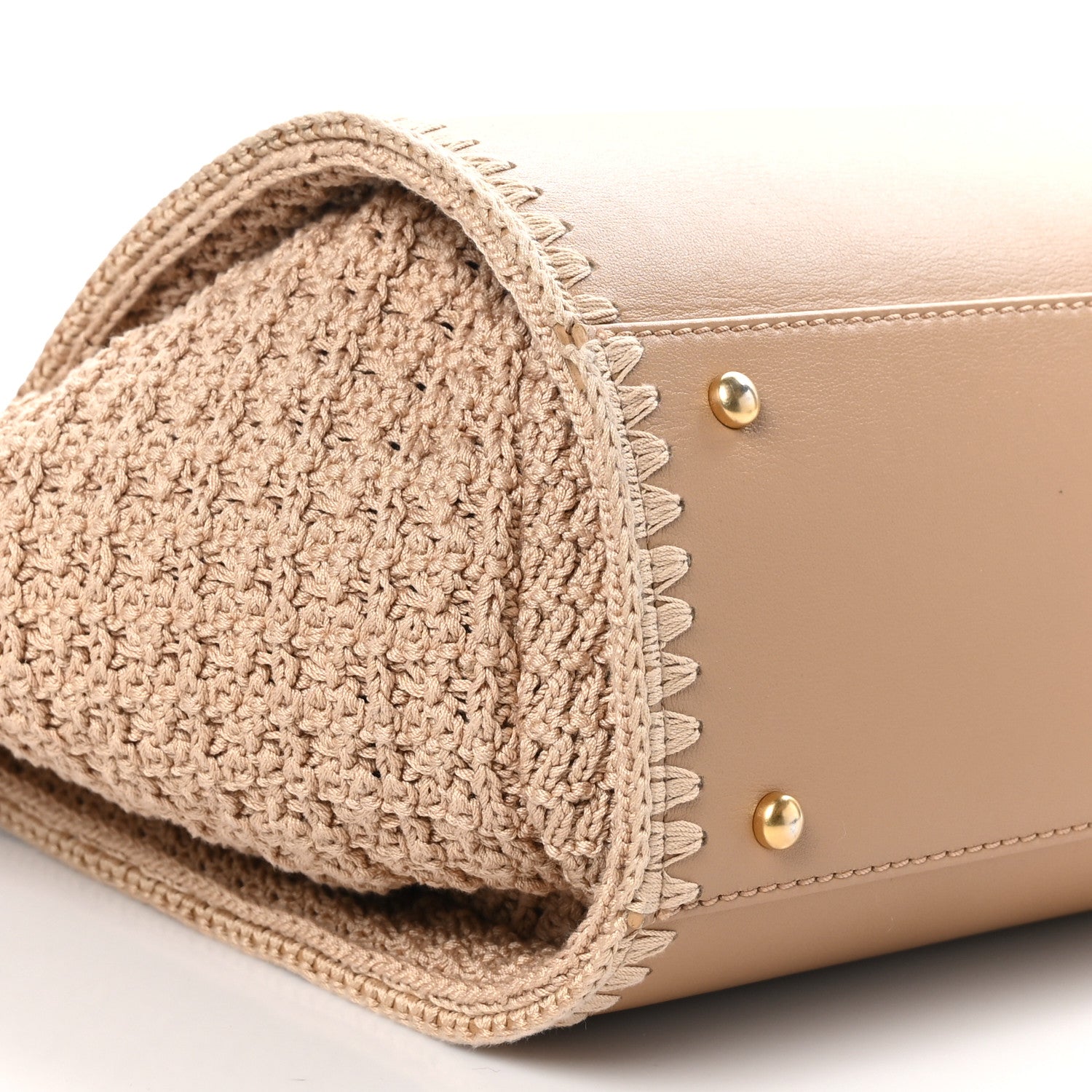 Chanel Calfskin Knit Medium Deauville Tote Beige 9 of 10