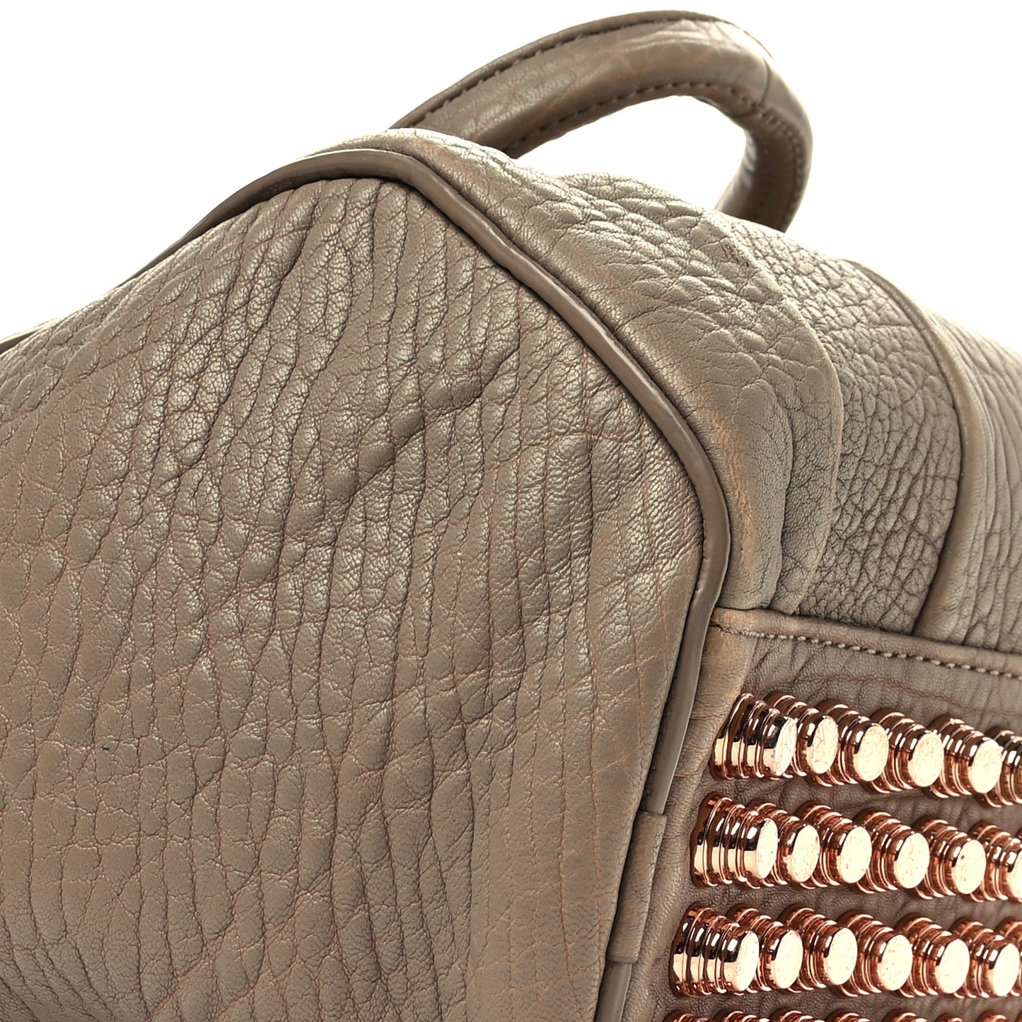 Pebbled Lambskin Rockie Latte Rose Gold Hardware