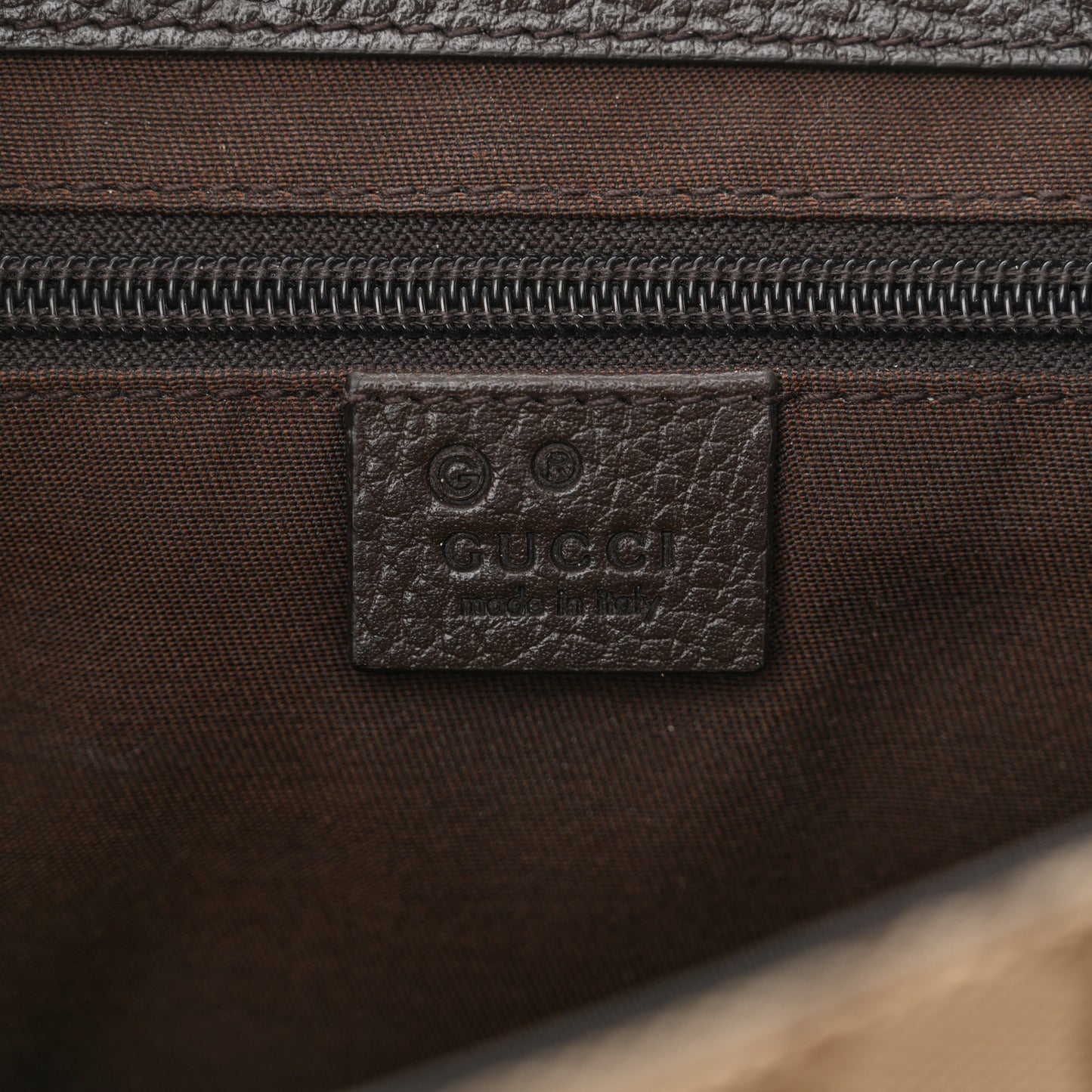 Monogram Flap Messenger Bag Beige Dark Brown