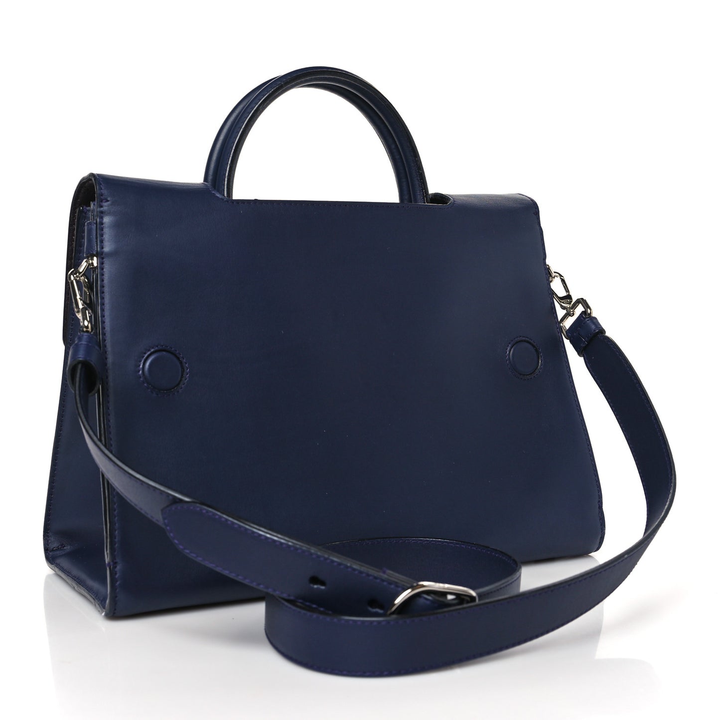 Smooth Calfskin Medium Diorever Flap Navy