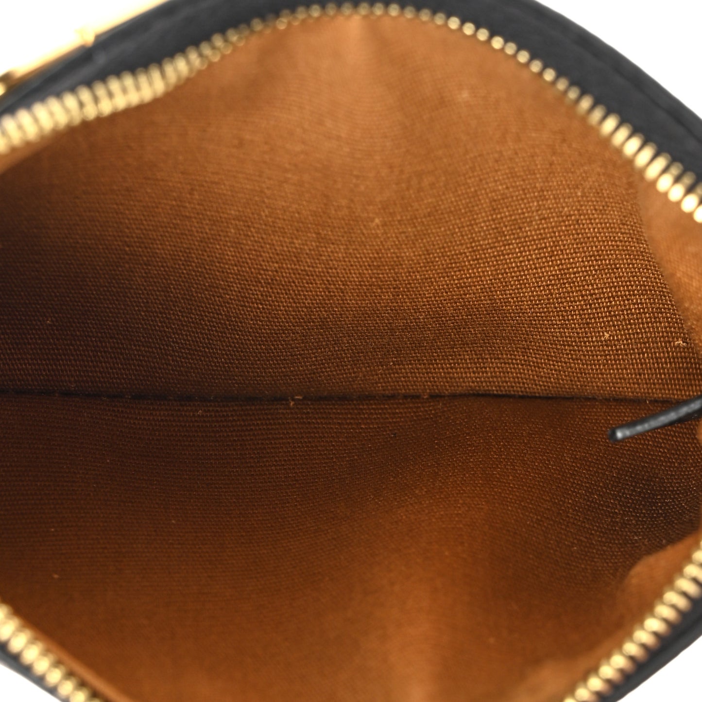 Triomphe Canvas Logo Coin and Card Pouch With Hook Black
