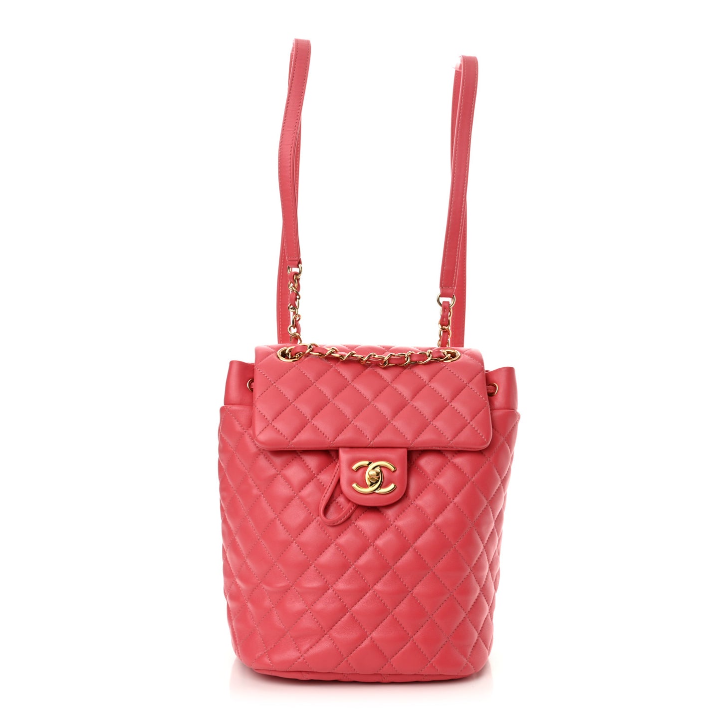 Lambskin Quilted Small Urban Spirit Backpack Pink