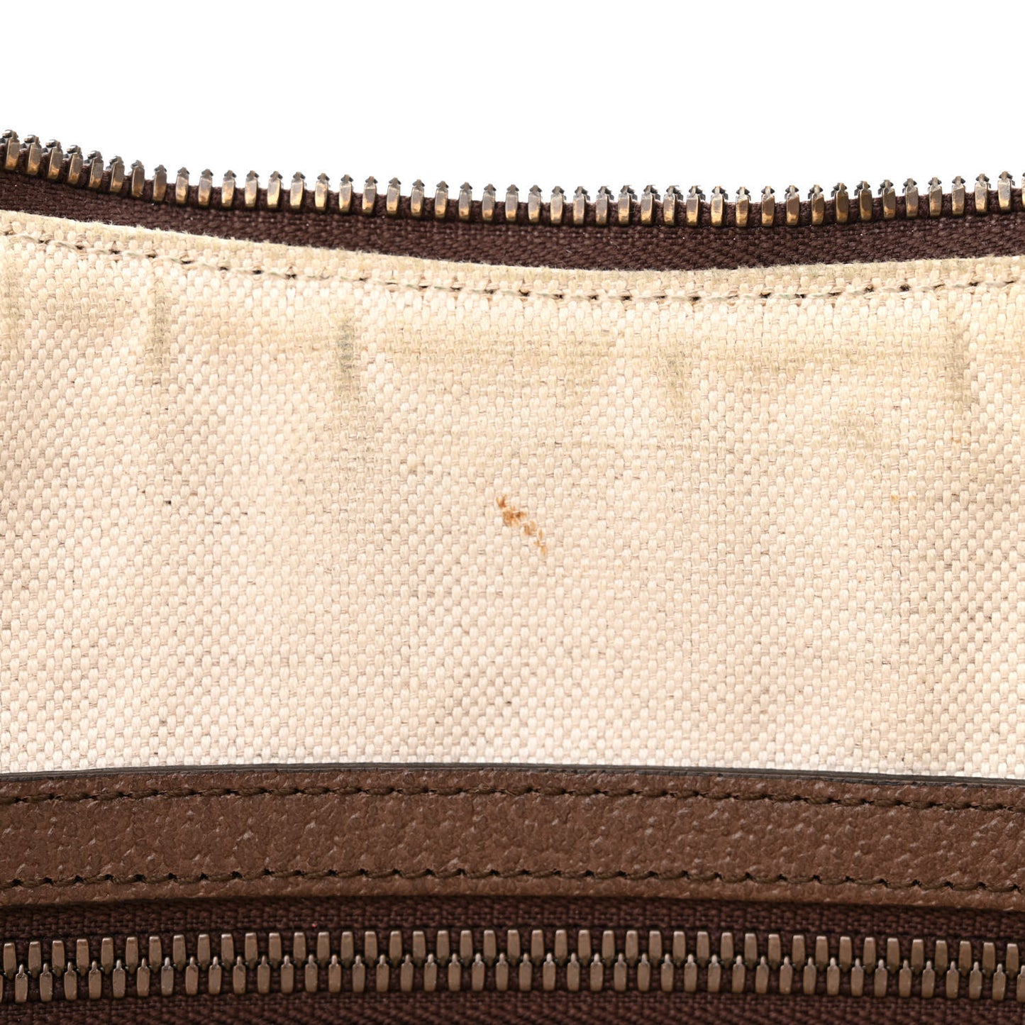 GG Supreme Monogram Web Small Ophidia Half Moon Hobo Brown