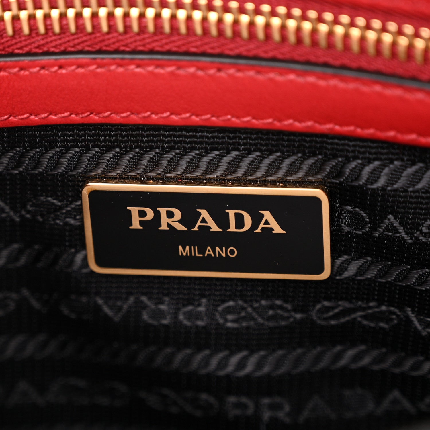 Prada Saffiano Soft Calfskin Double Handle Satchel Fuoco 6 of 9
