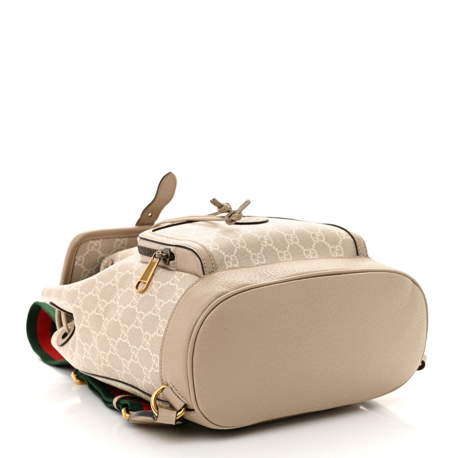 Gucci GG Supreme Monogram Azalea Calfskin Retro Interlocking G Buckle Backpack Beige Mystic White 4 of 13