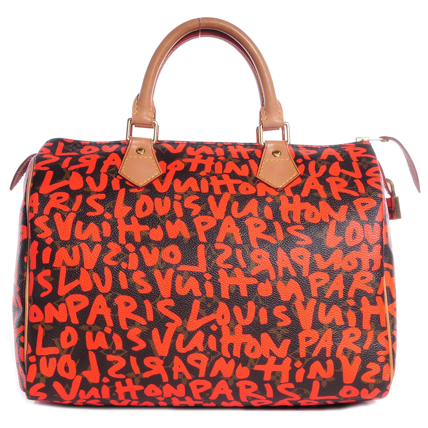 Louis Vuitton Monogram Graffiti Speedy 30 Orange 70063 – FASHIONPHILE