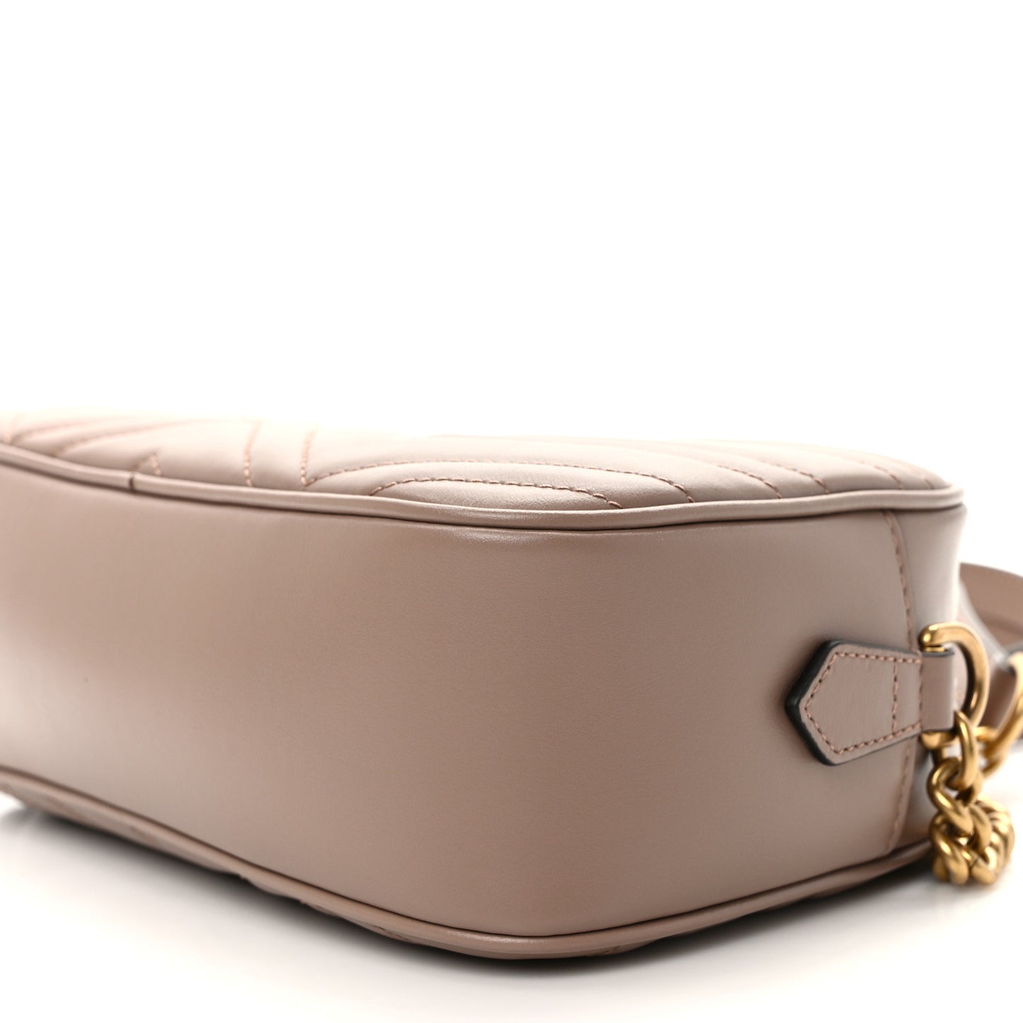 Calfskin Matelasse Small GG Marmont Chain Shoulder Bag Porcelain Rose