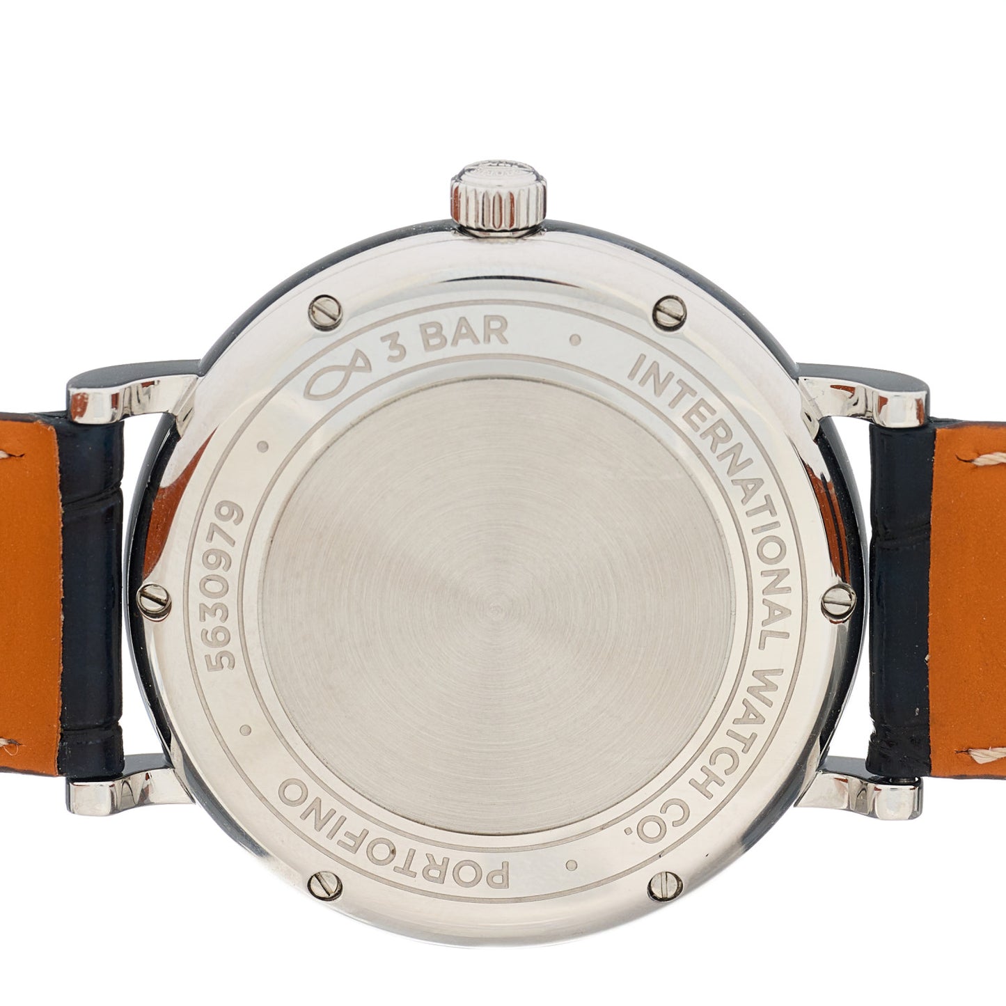 Stainless Steel Alligator Diamond Bezel 37mm Portofino Automatic Watch Blue IW458111