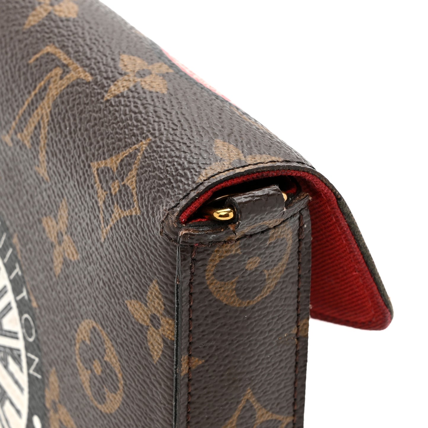 Monogram My LV World Tour Pochette Felicie Chain Wallet Coquelicot