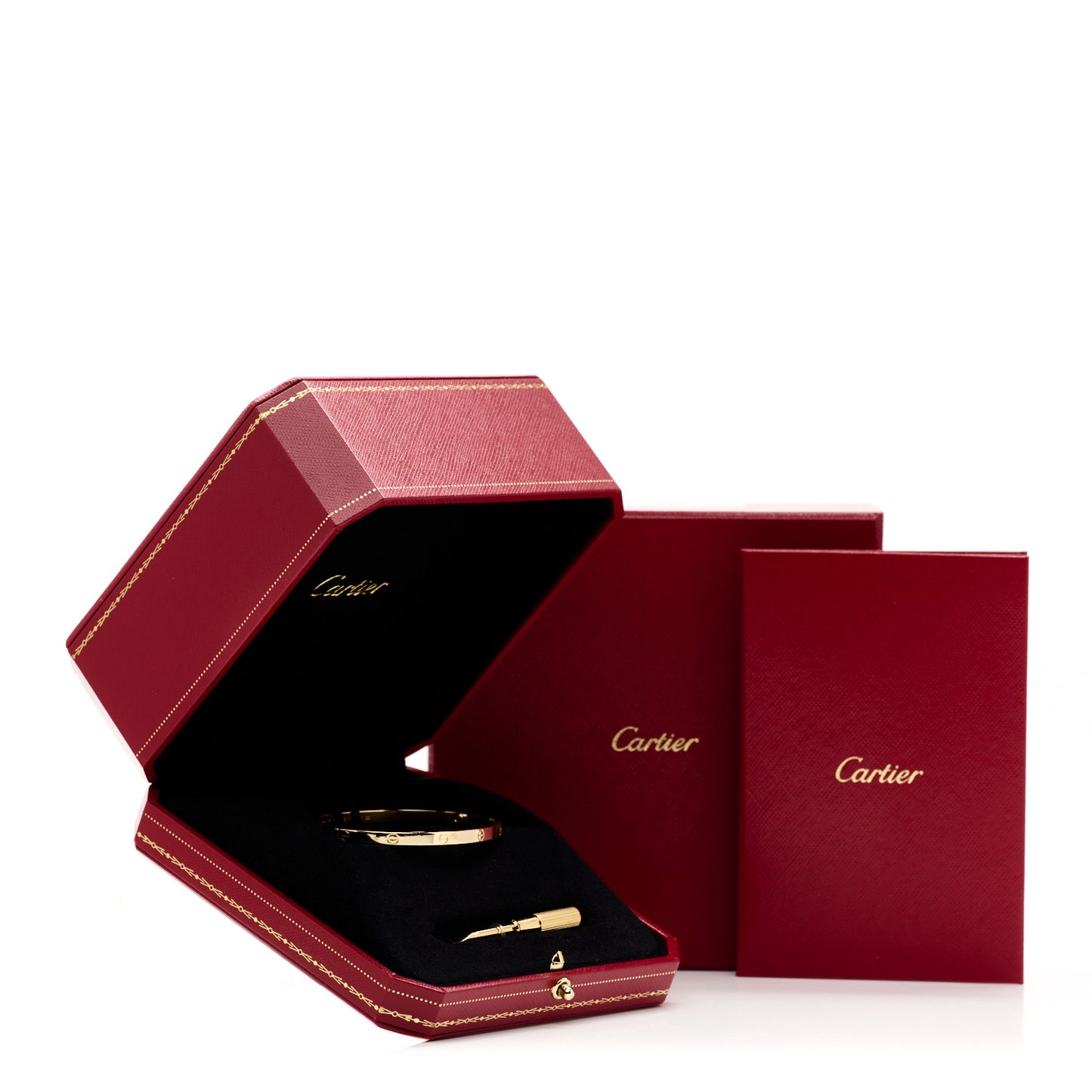 18K Yellow Gold Small LOVE Bracelet 17