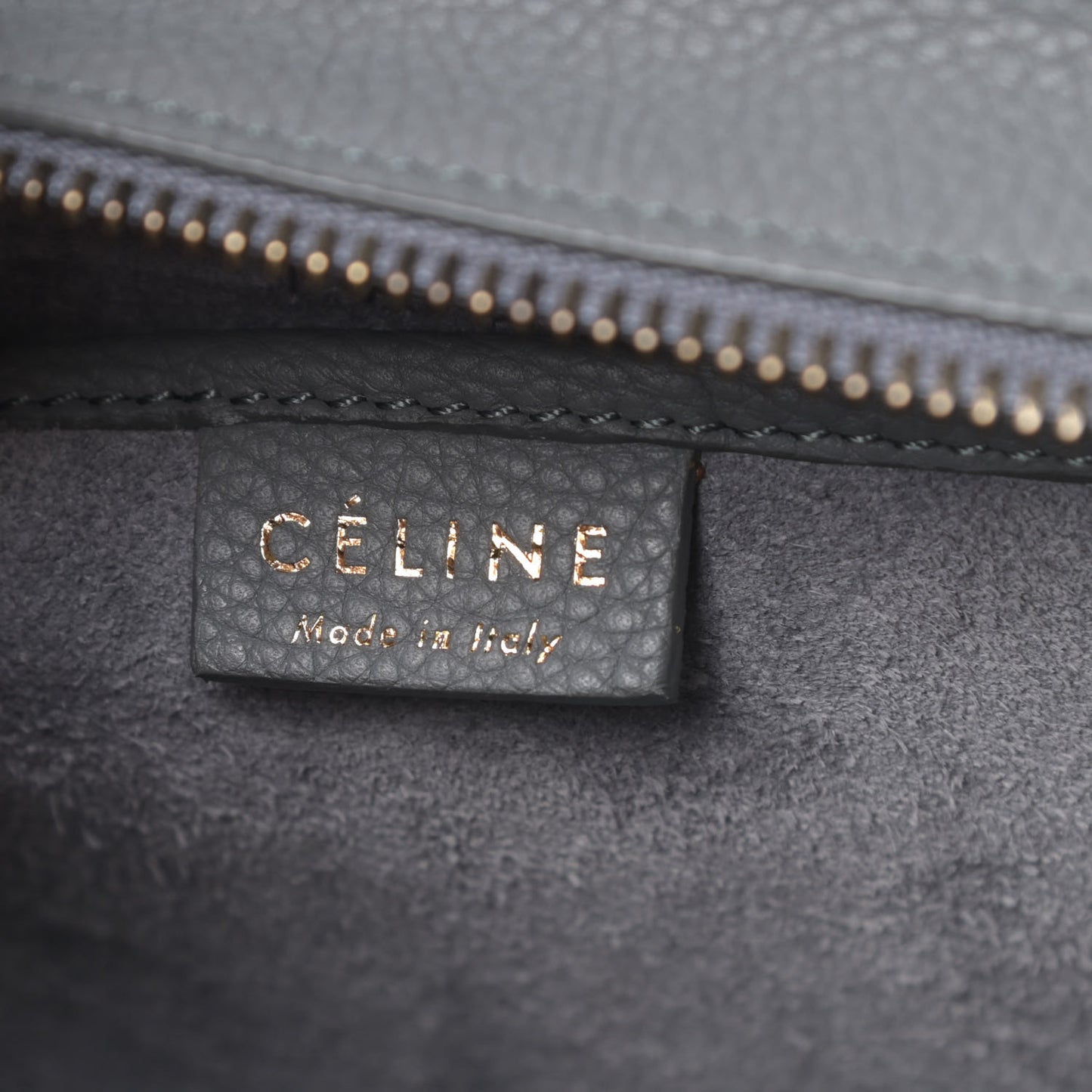 Drummed Calfskin Nano Luggage Kohl