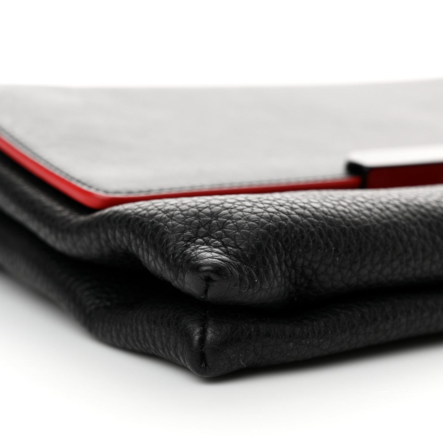 Calfskin Rougissime Flap Crossbody Clutch Black
