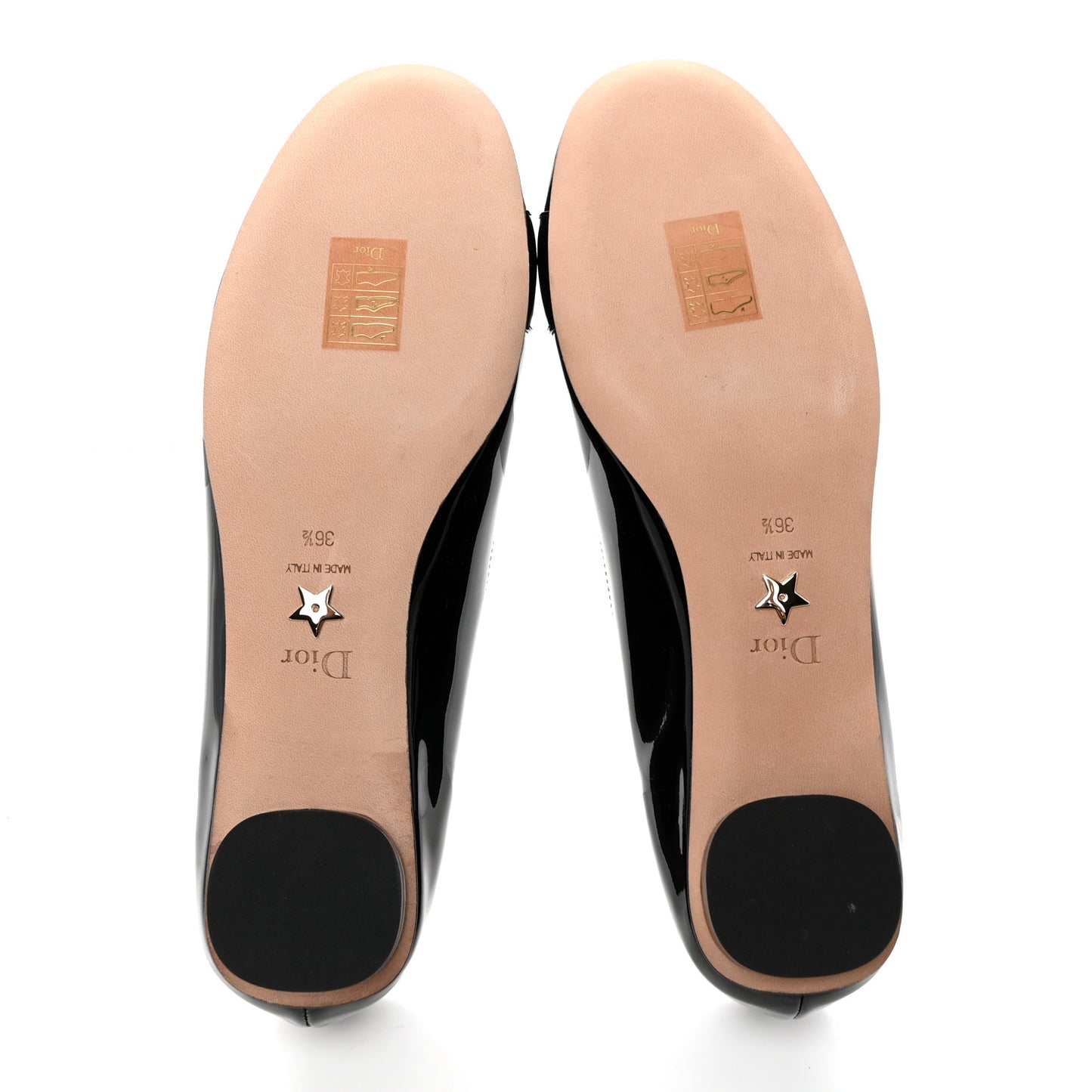 Patent Calfskin C'est Dior Ballet Flats 36.5 Black
