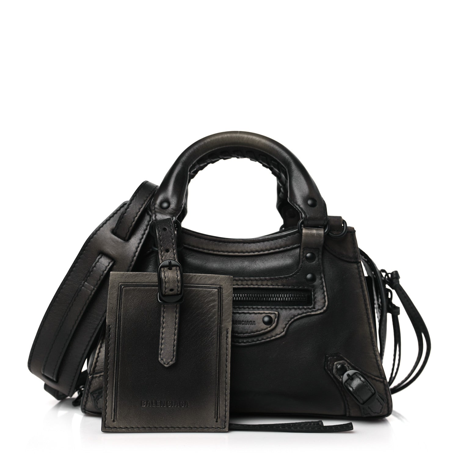 Balenciaga Used Calfskin Black Hardware Mini Neo Classic City