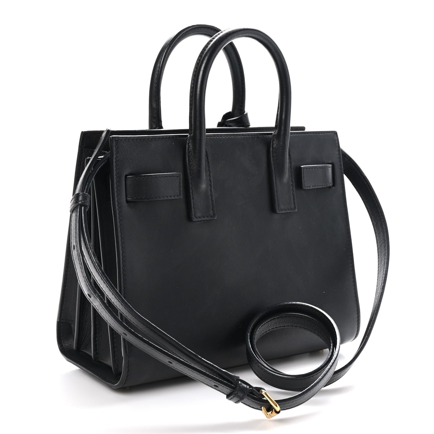 Grained Calfskin Nano Sac De Jour Black