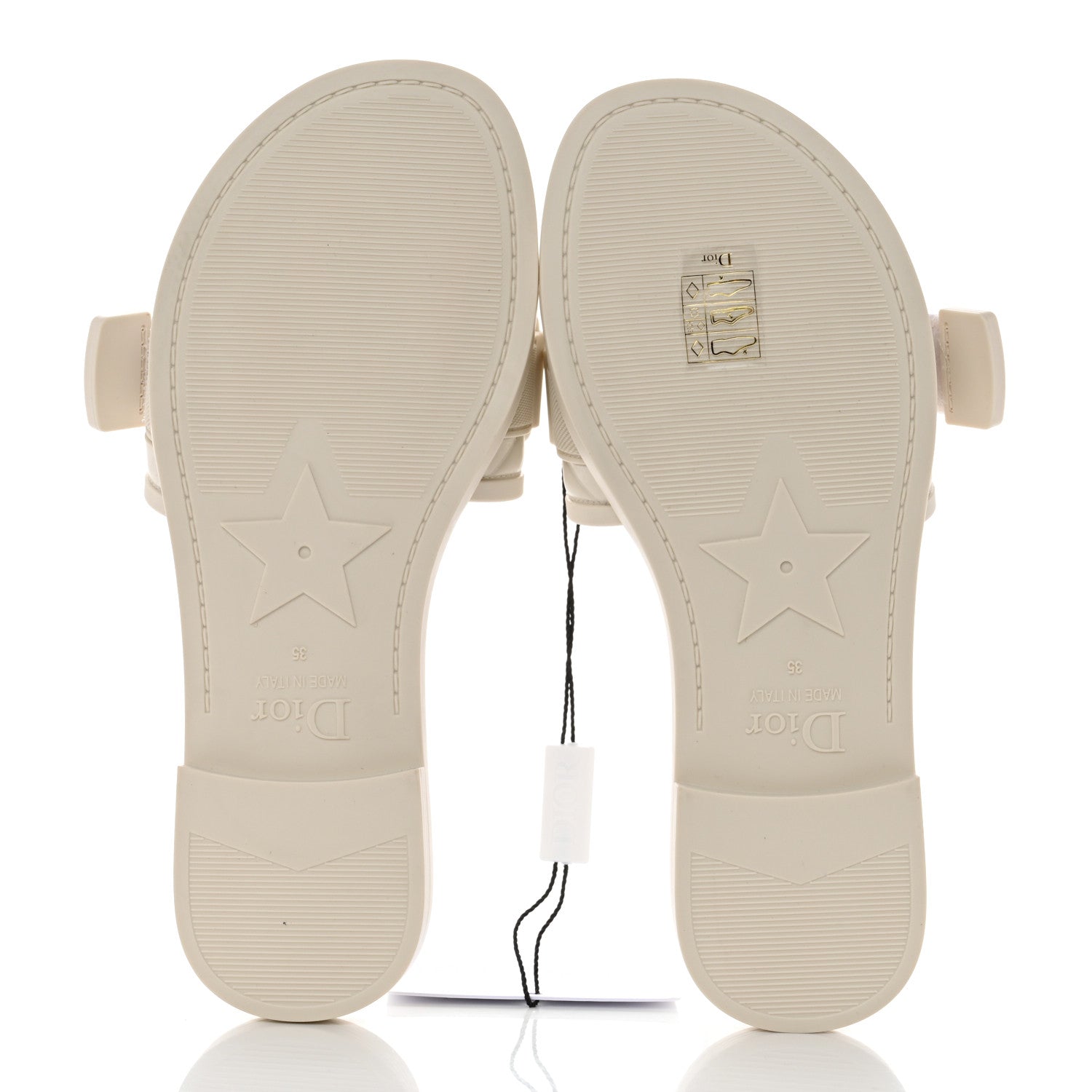 Christian Dior Rubber Macrocannage Dio(r)evolution Slide Sandals 41 Off White 5 of 9