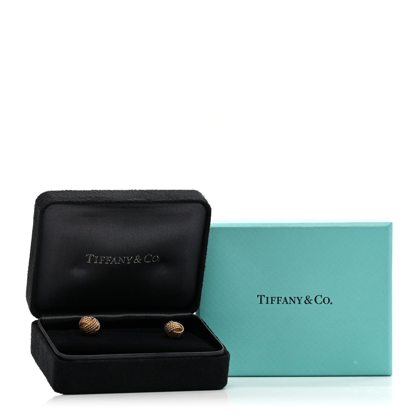 18K Yellow Gold Twist Knot Earrings