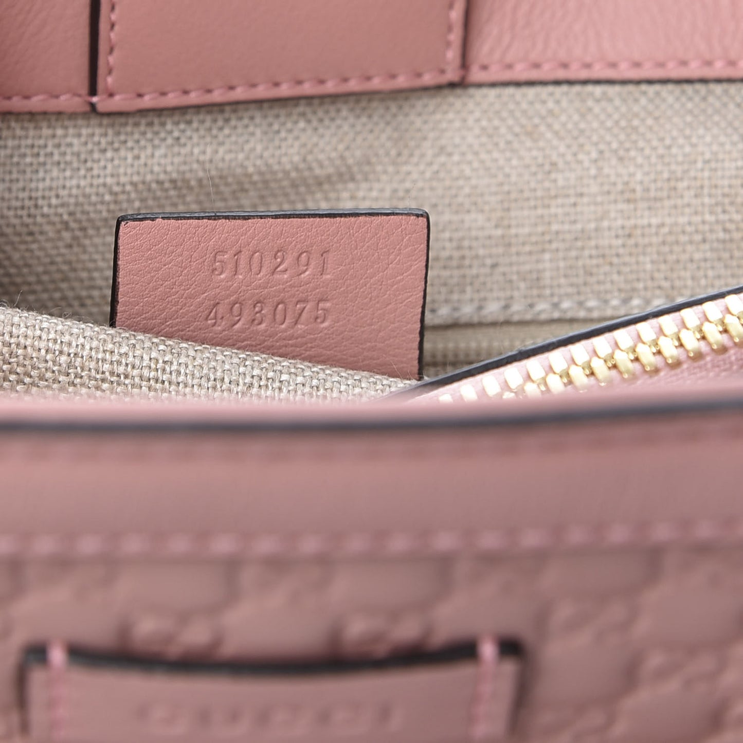 Soft Microguccissima Medium Tote Soft Pink
