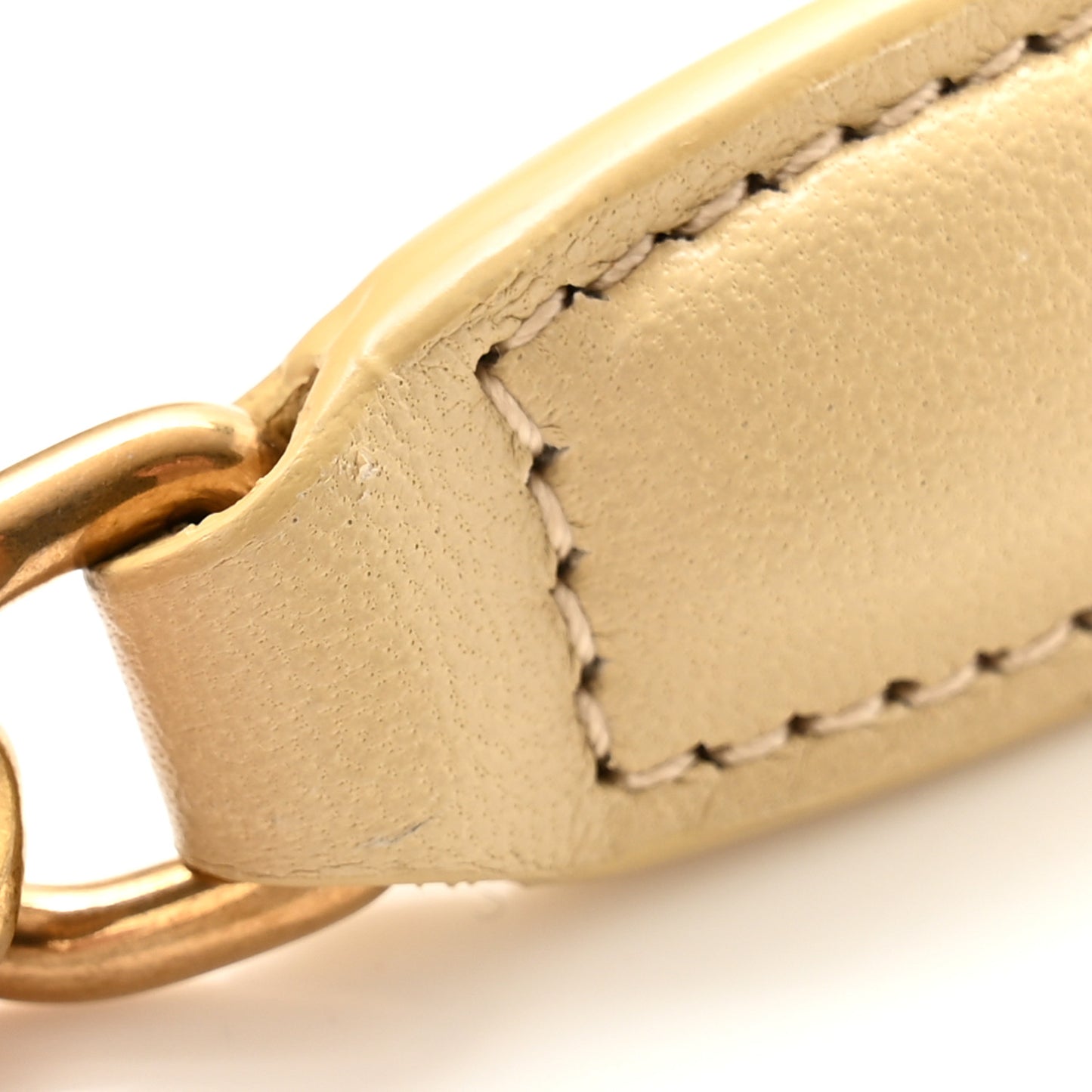 Shearling Quilted Small Loulou Monogram Chain Satchel Natural Beige