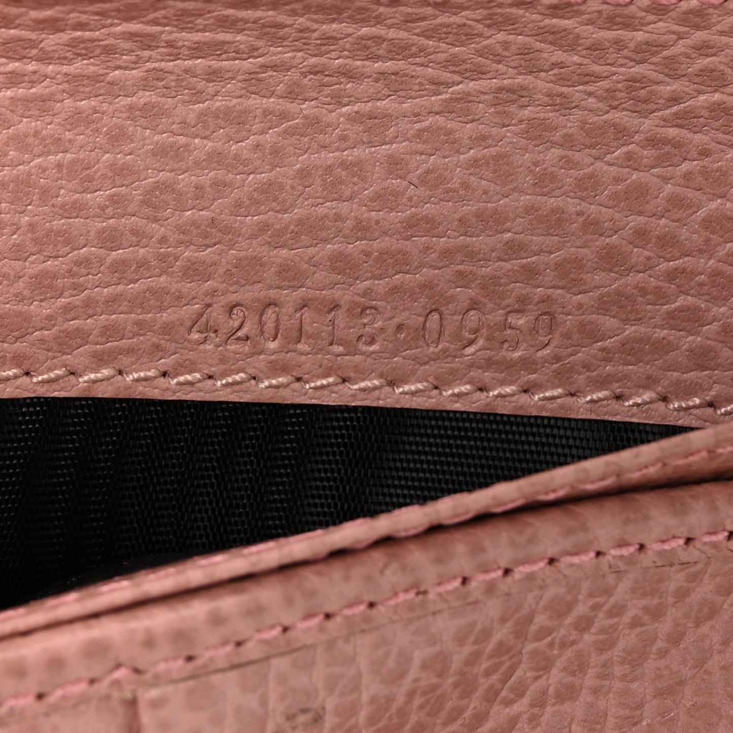 Monogram Dollar Calfskin Zip Around Compact Wallet Beige Ebony Soft Pink