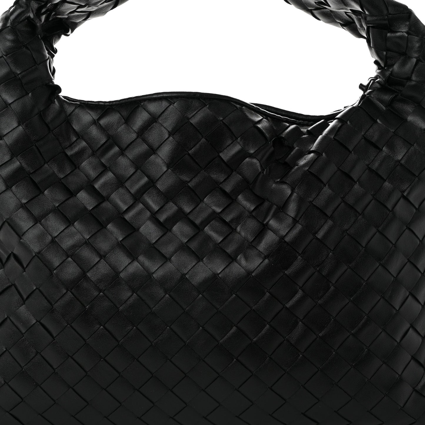 Calfskin Intrecciato Small Hop Black